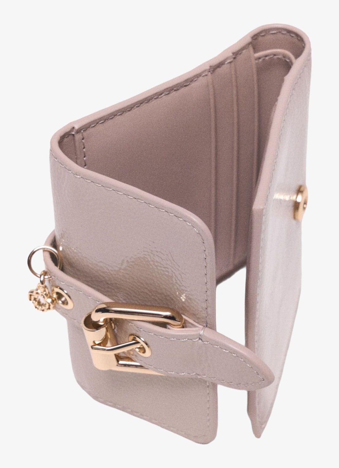 Maje Portemonnee van leer - voorkant 6 beige