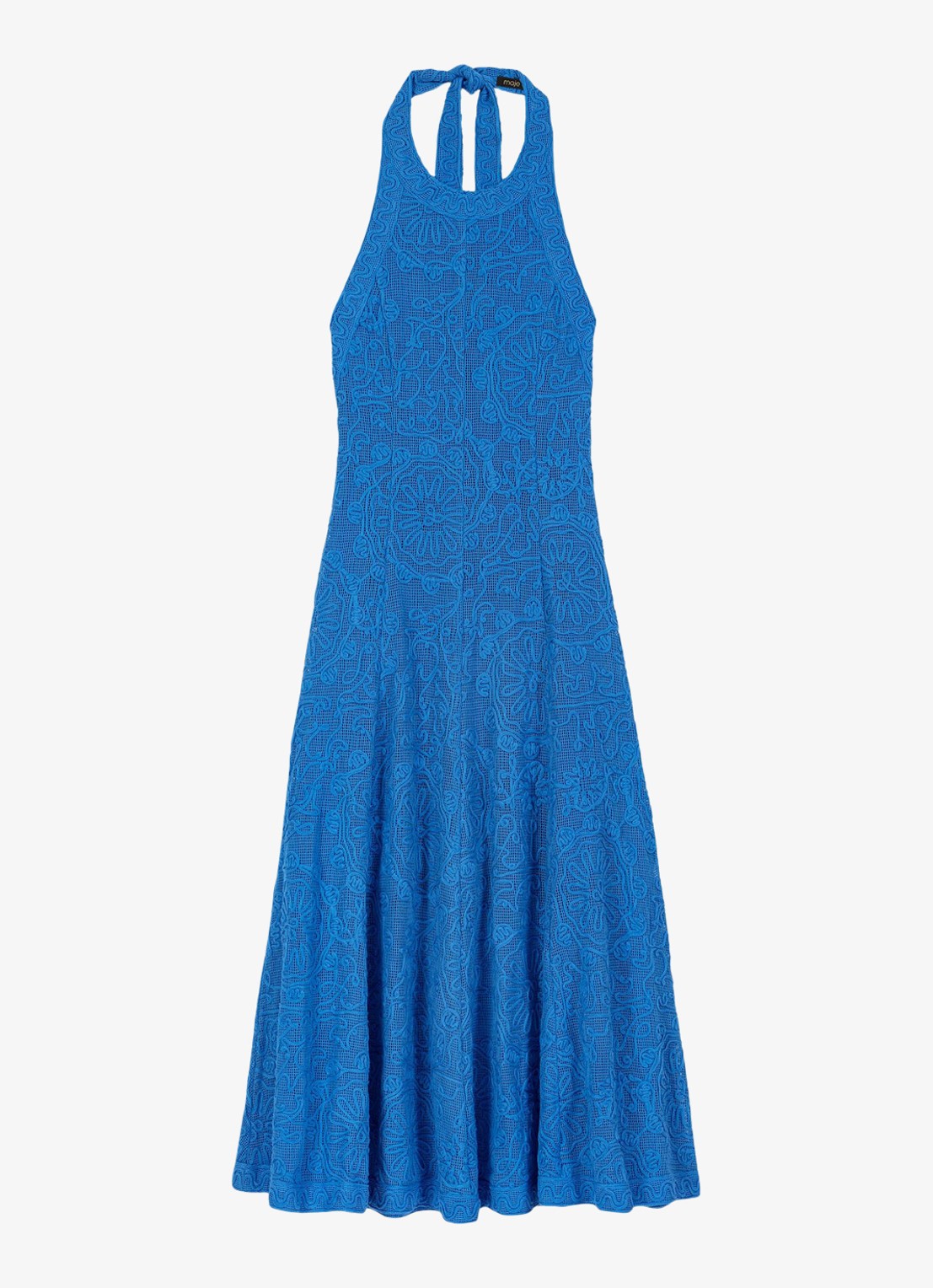 Maje Raros midi jurk met borduring - voorkant 6 donkerblauw
