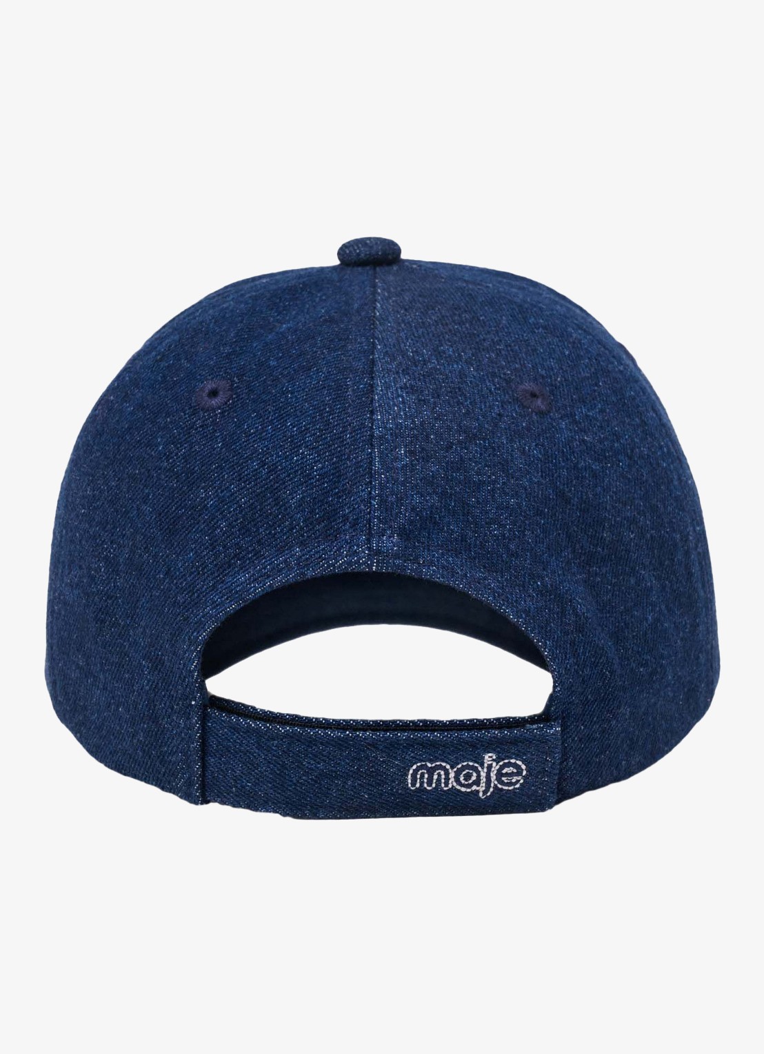 Maje Raw denim pet met logo - achterkant 6 marineblauw