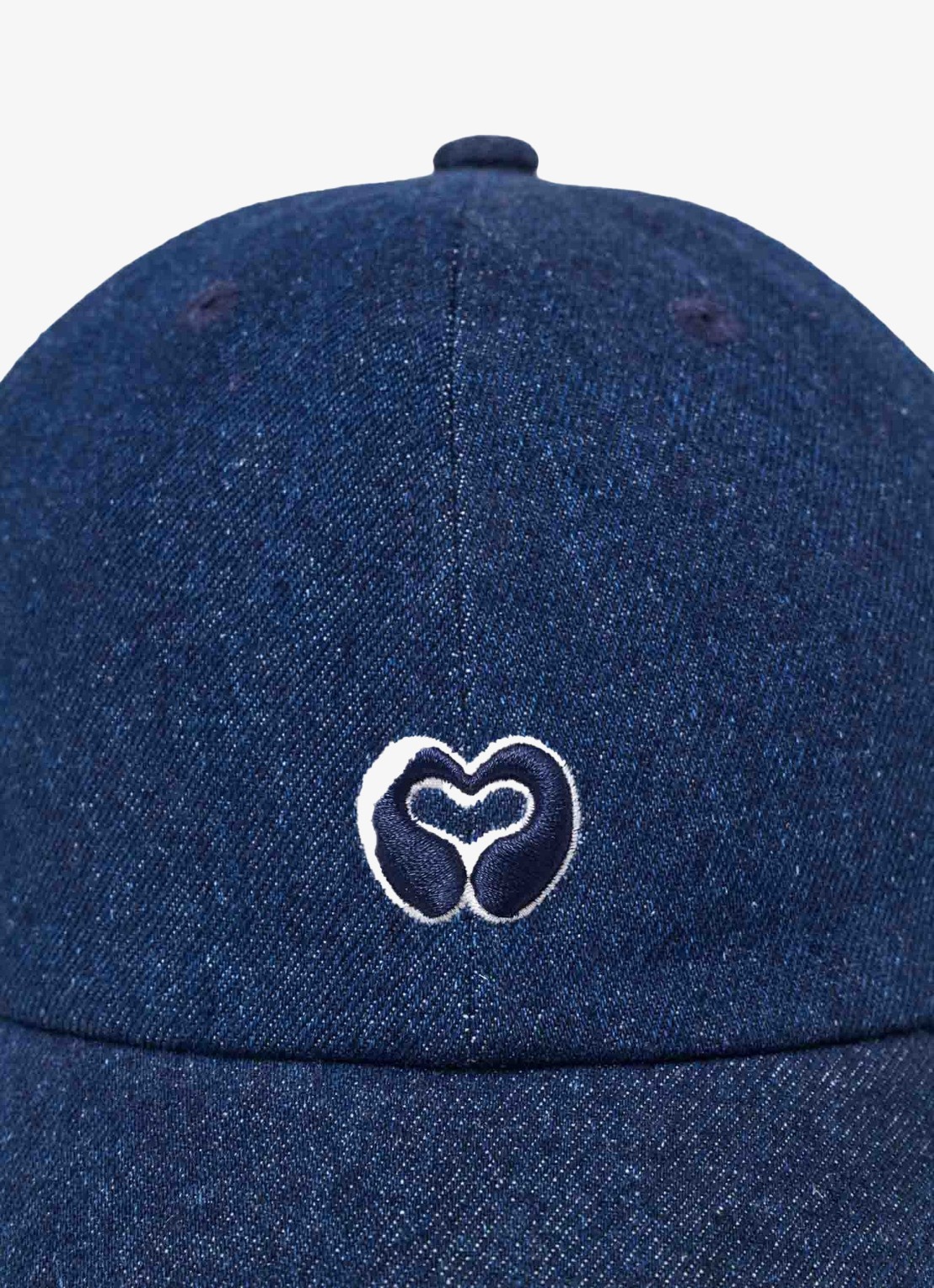 Maje Raw denim pet met logo - detail marineblauw