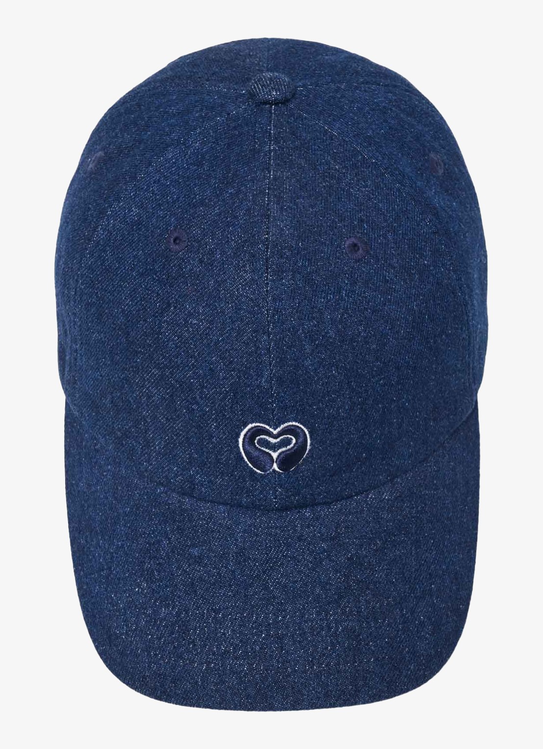 Maje Raw denim pet met logo - detail 3 marineblauw