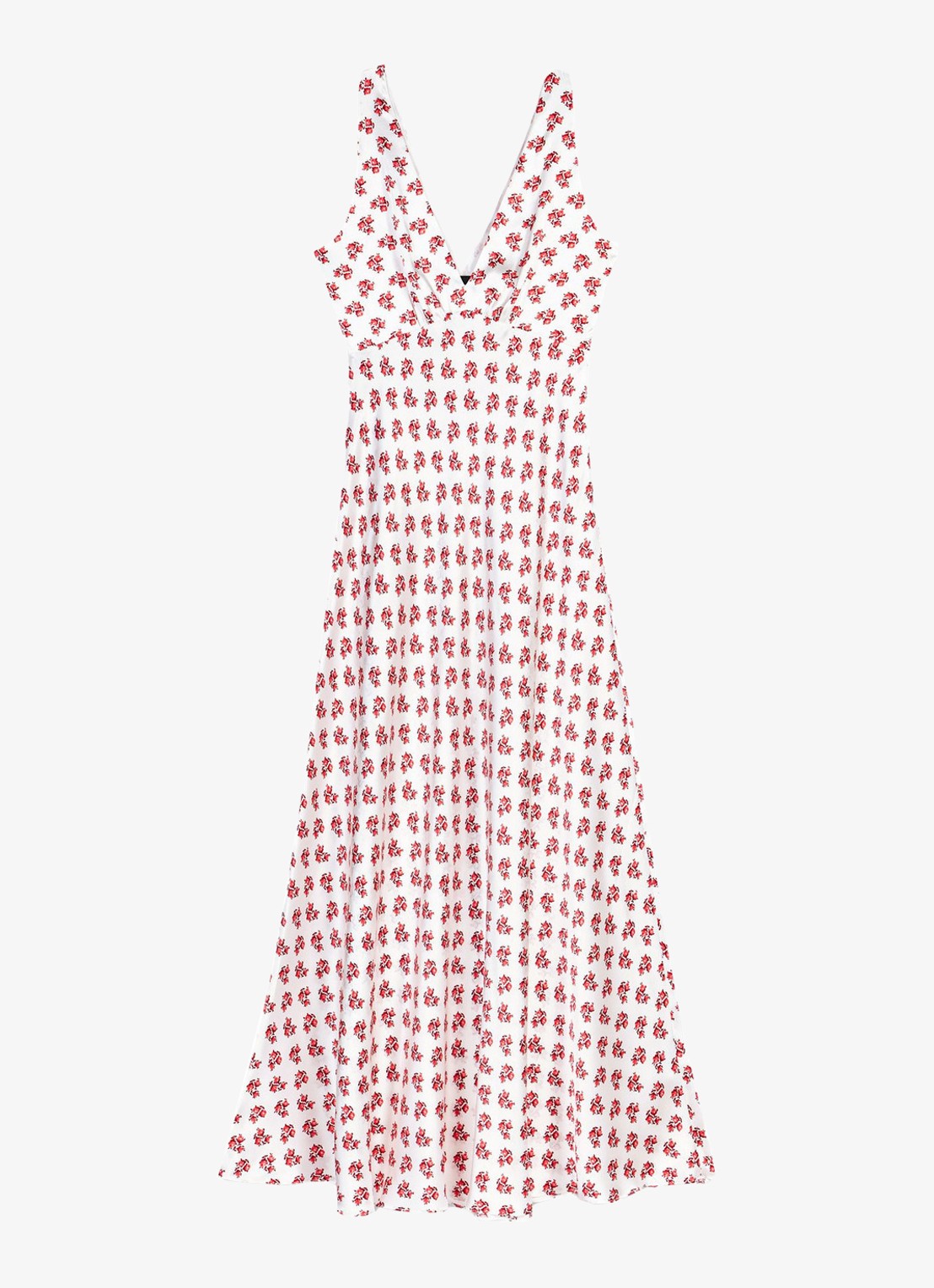 Maje Renisity midi jurk met print  - voorkant 2 rood