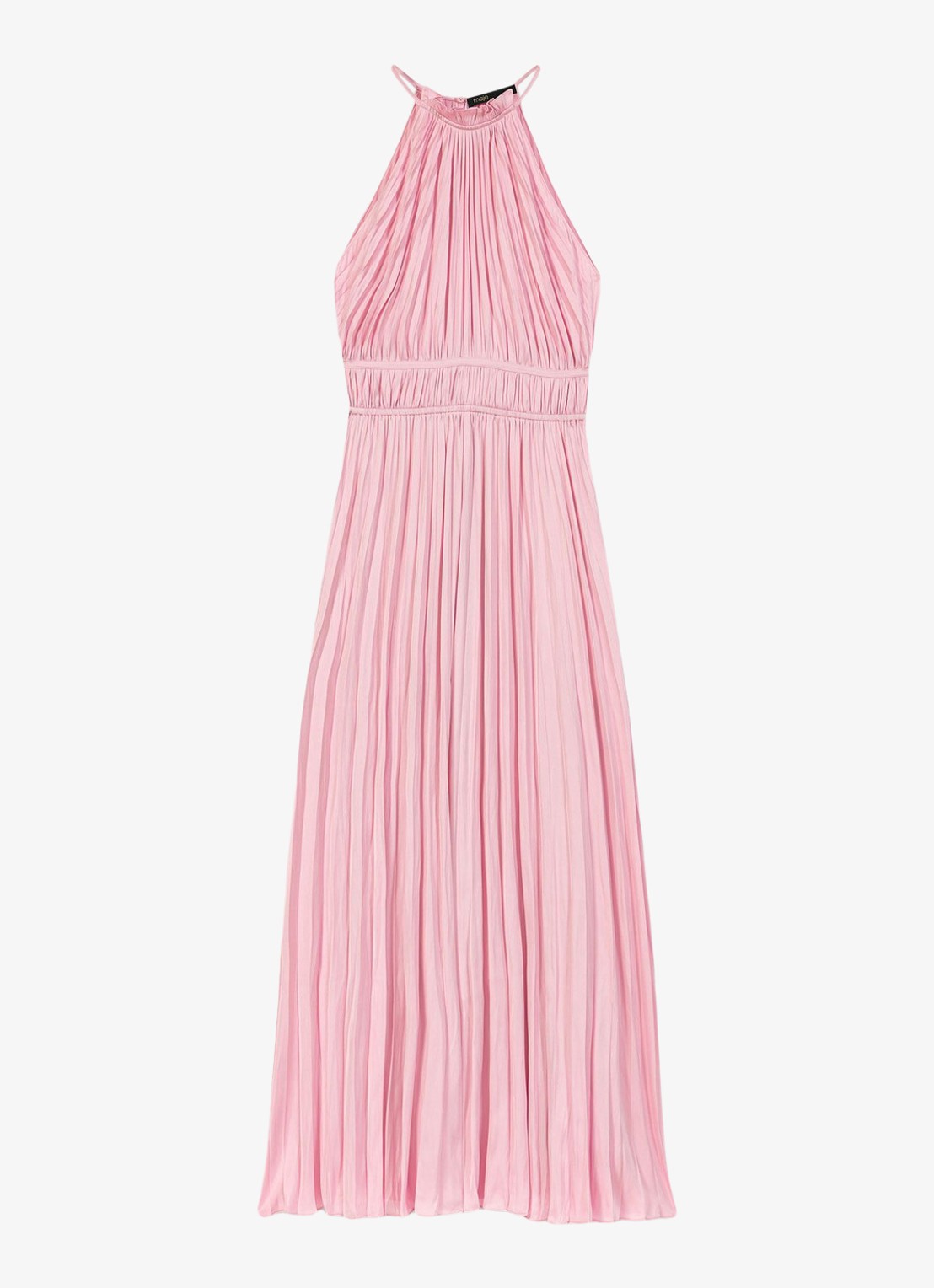 Maje Revilly midi jurk met plooien  - voorkant roze