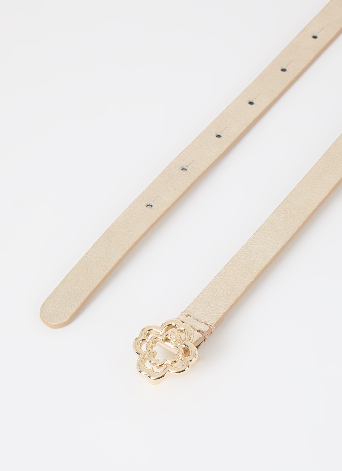 Maje Riem van kalfsleer met metallic finish - detail 2 goud