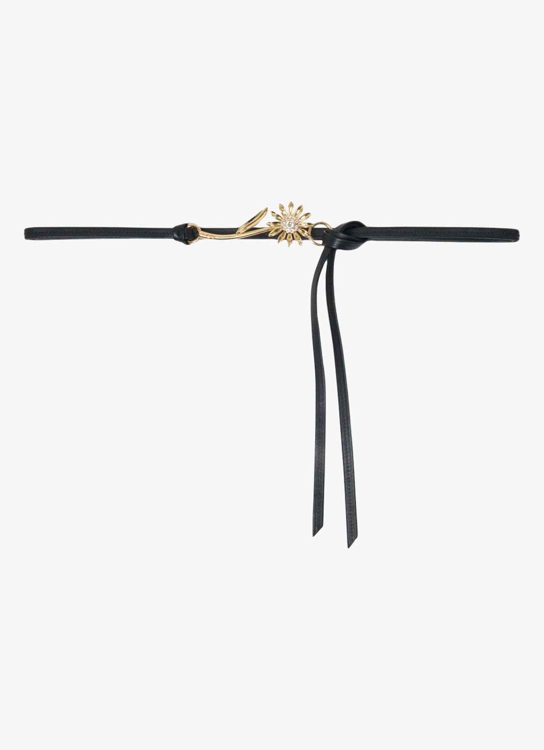 Maje Riem van leer met strass - voorkant jeans