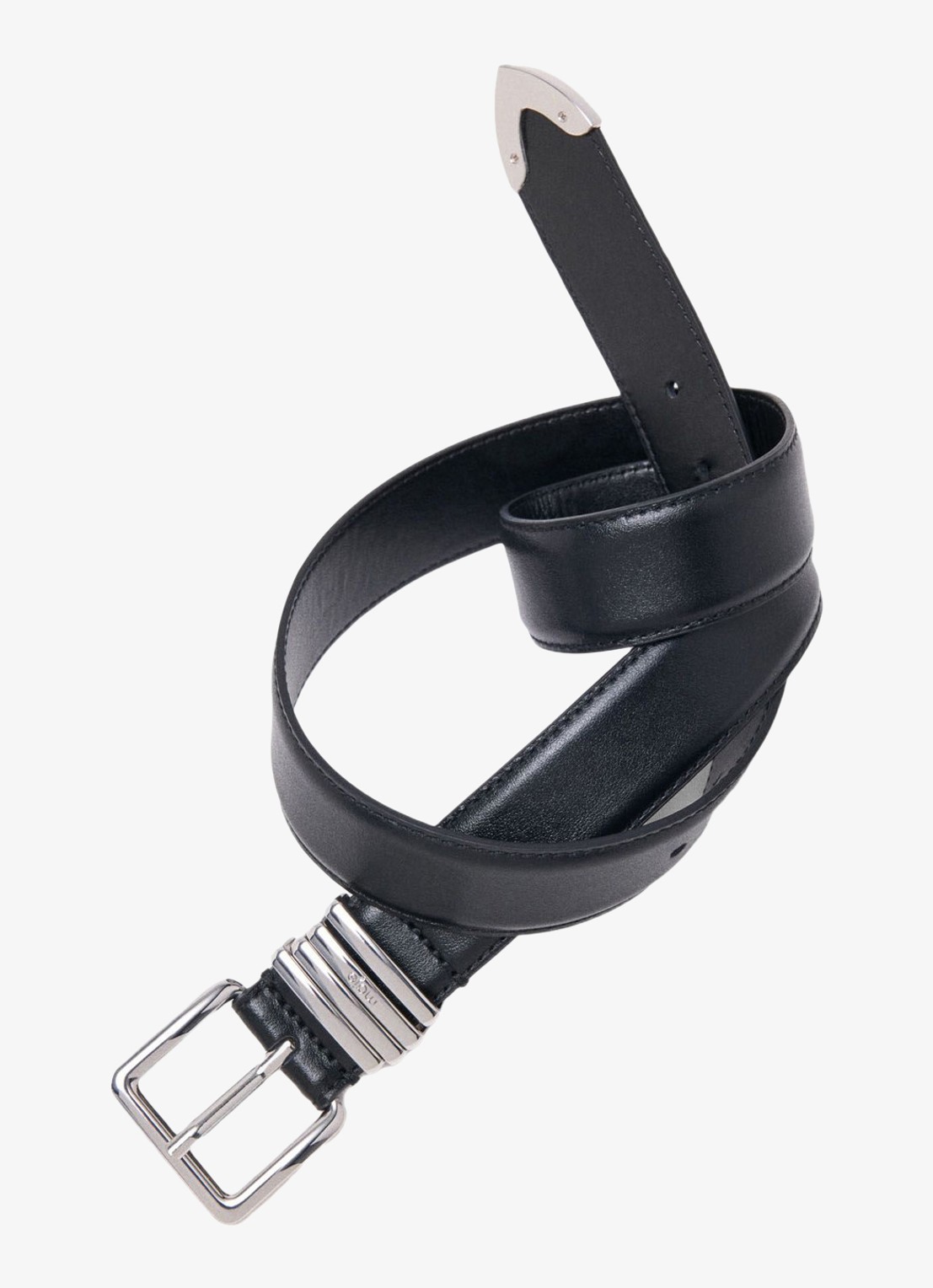 Maje Riem van leer - detail 2 zwart