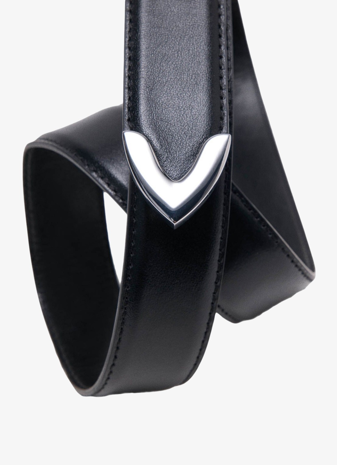 Maje Riem van leer - detail 4 zwart