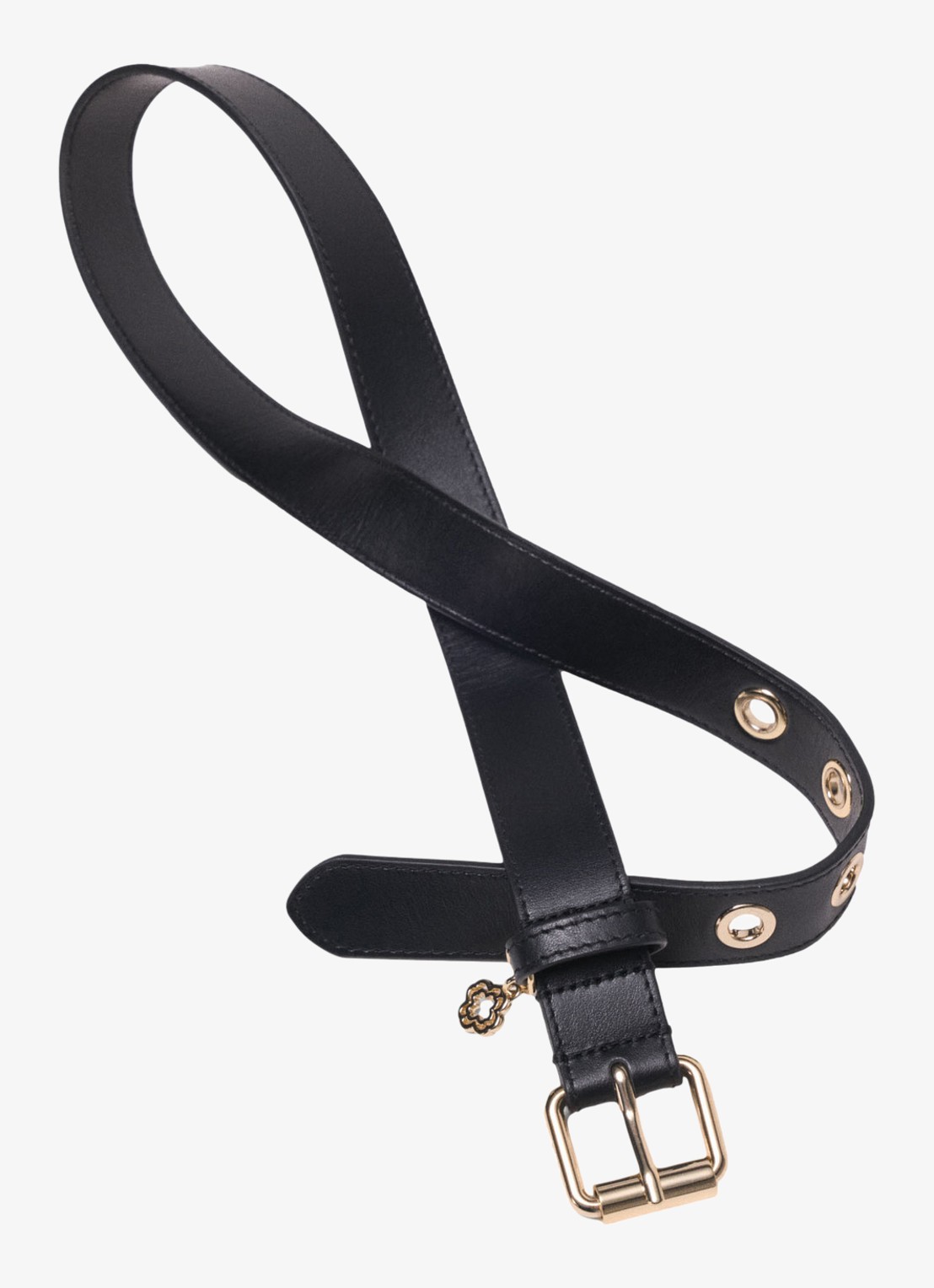 Maje Riem van leer - detail 2 zwart