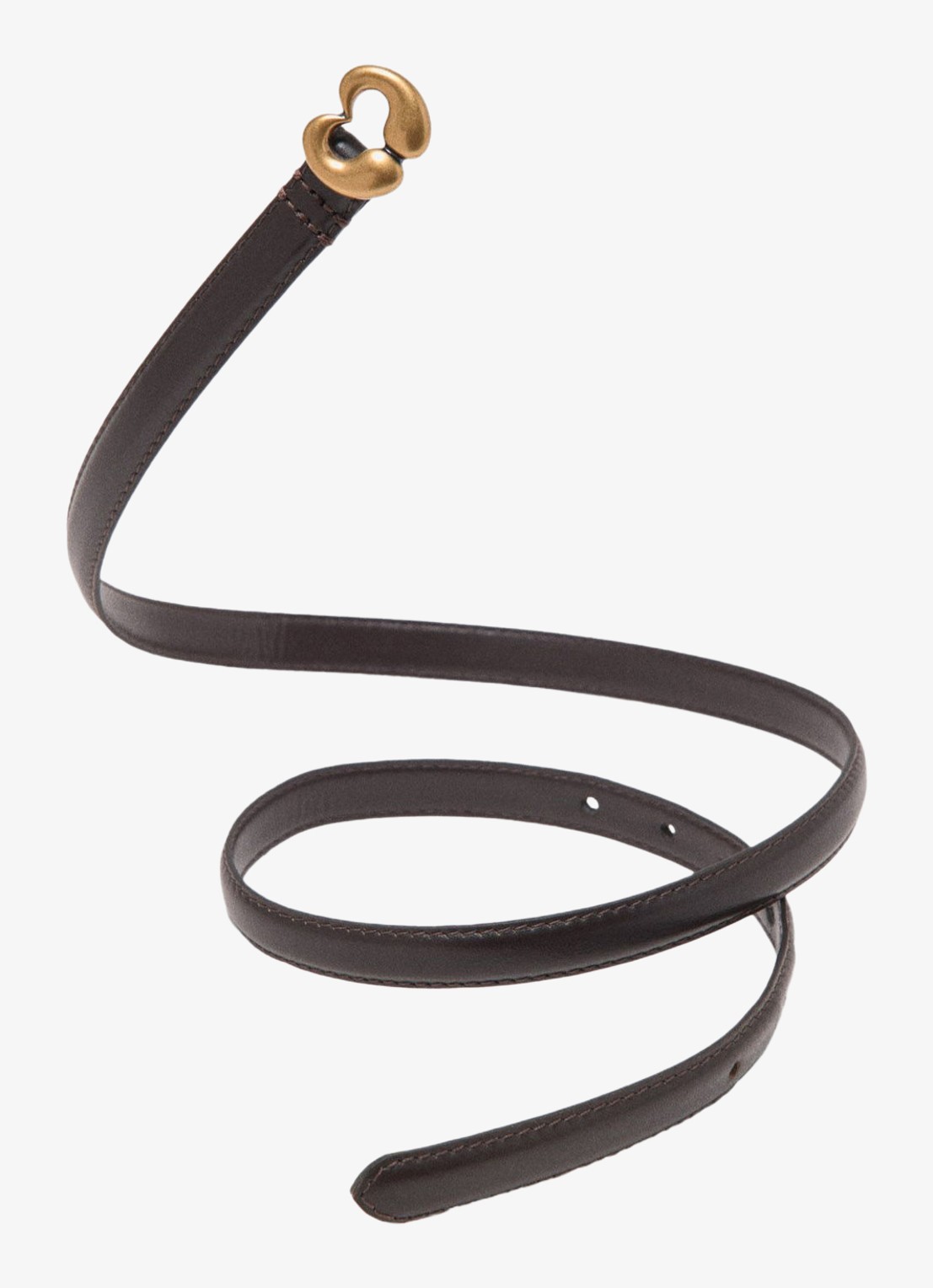 Maje Riem van leer - detail 4 donkerbruin