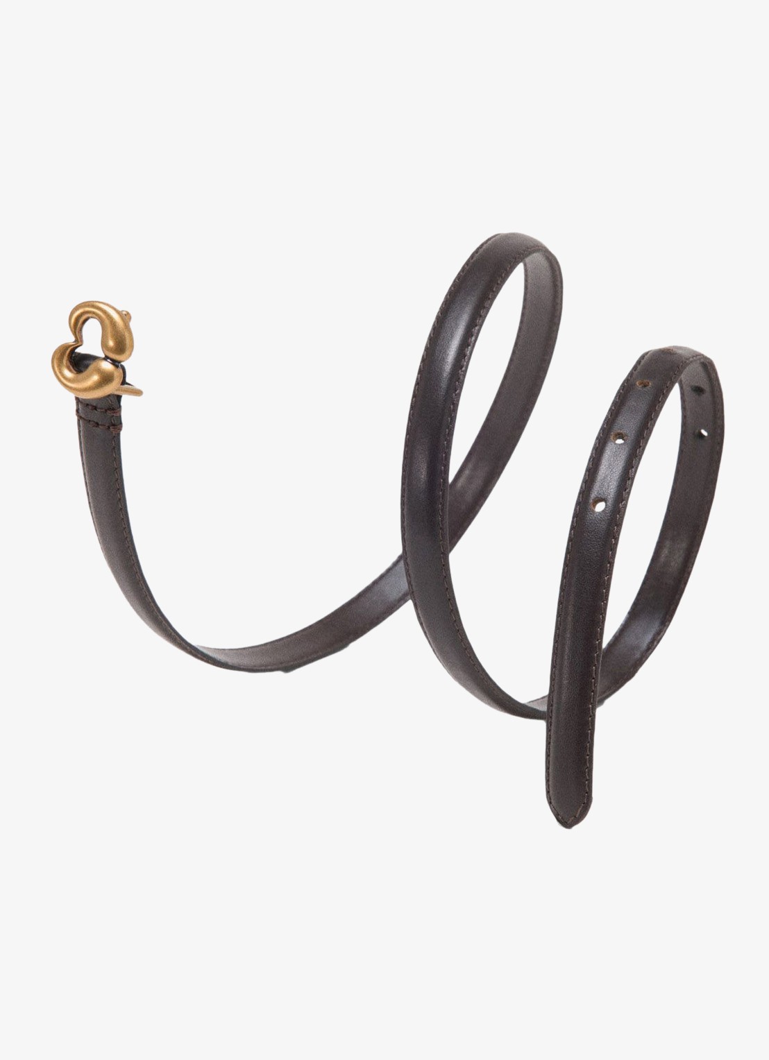 Maje Riem van leer - detail 5 donkerbruin