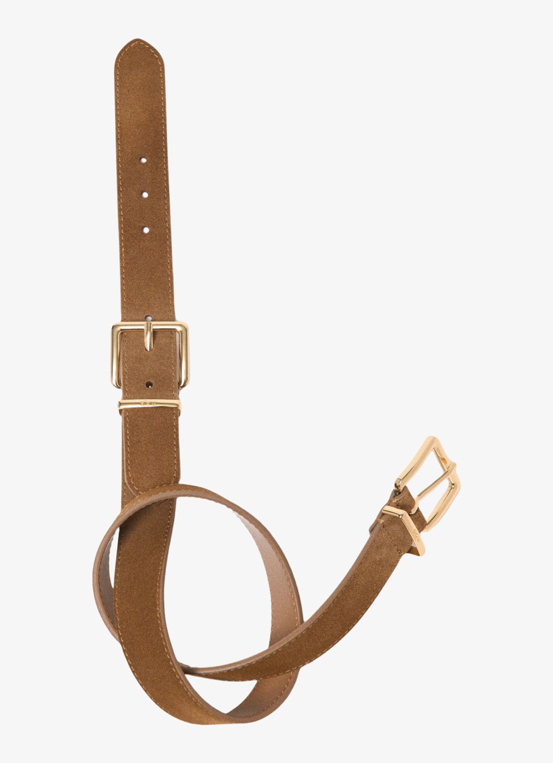 Maje Riem van suède - detail 3 camel