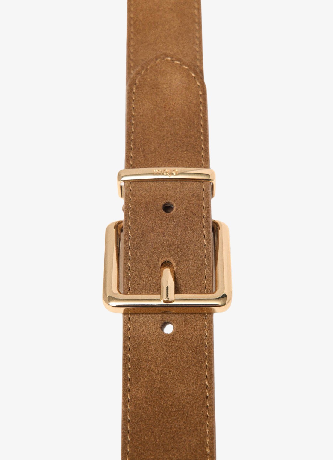 Maje Riem van suède - detail 4 camel