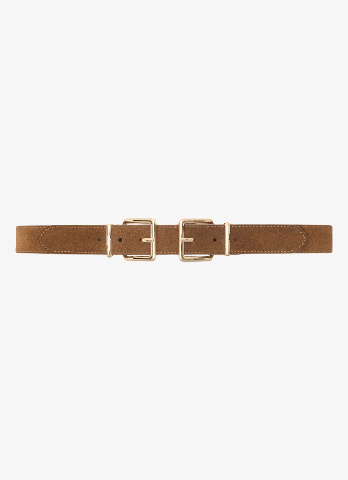 Maje Riem van suède - voorkant camel