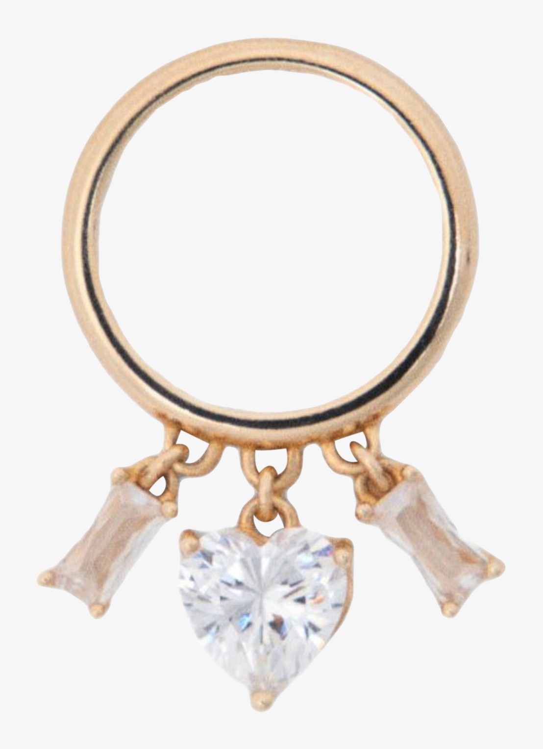 Maje Ring met hanger - voorkant 6 goud