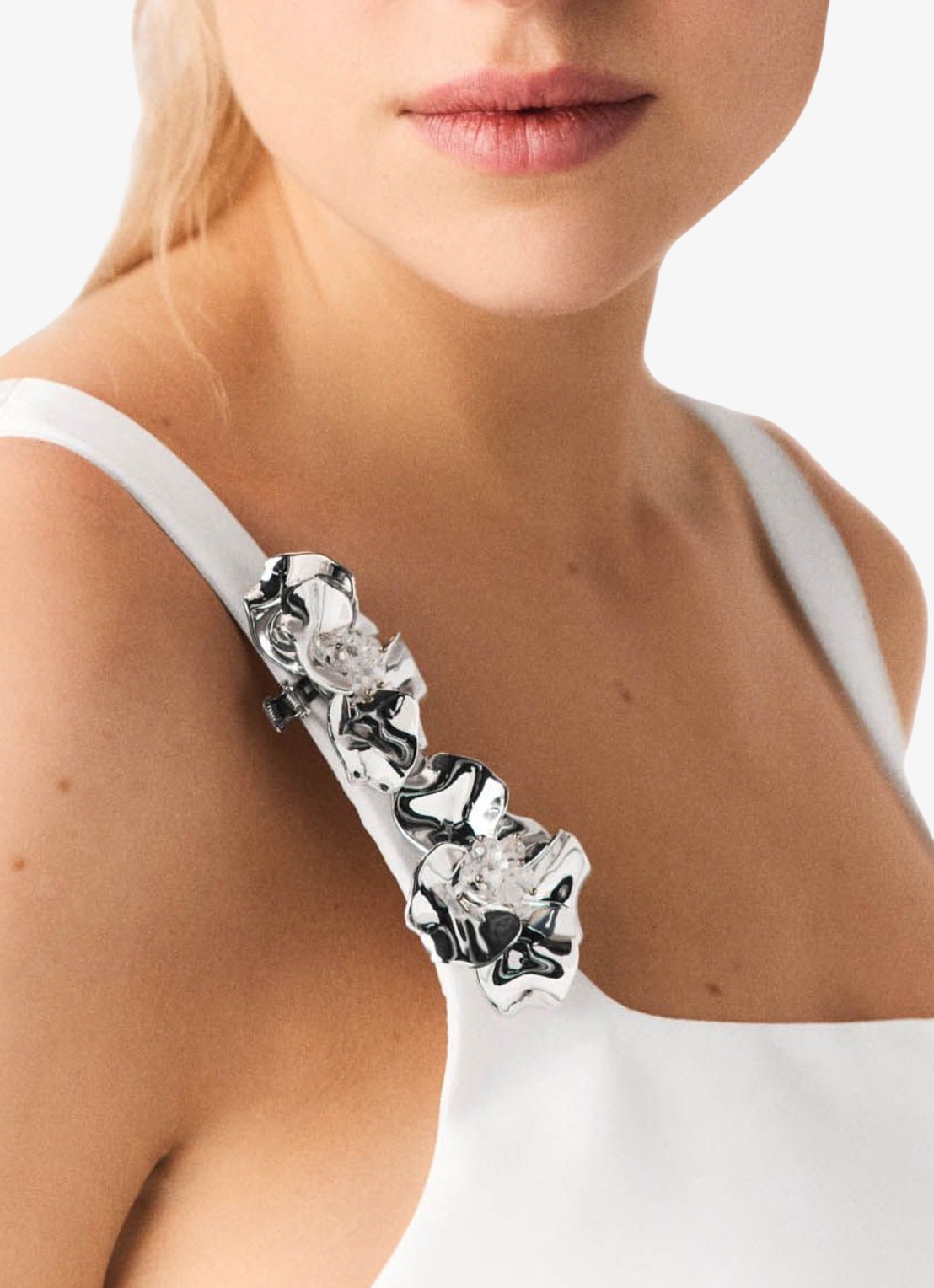 Maje Ripalace mini jurk met bloem detail - detail 8 wit