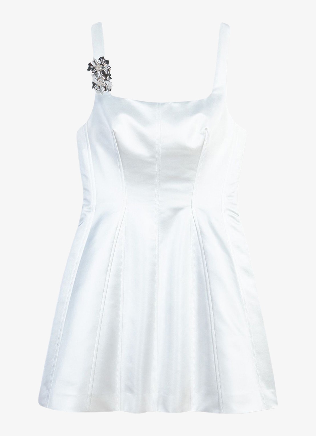 Maje Ripalace mini jurk met bloem detail - voorkant wit