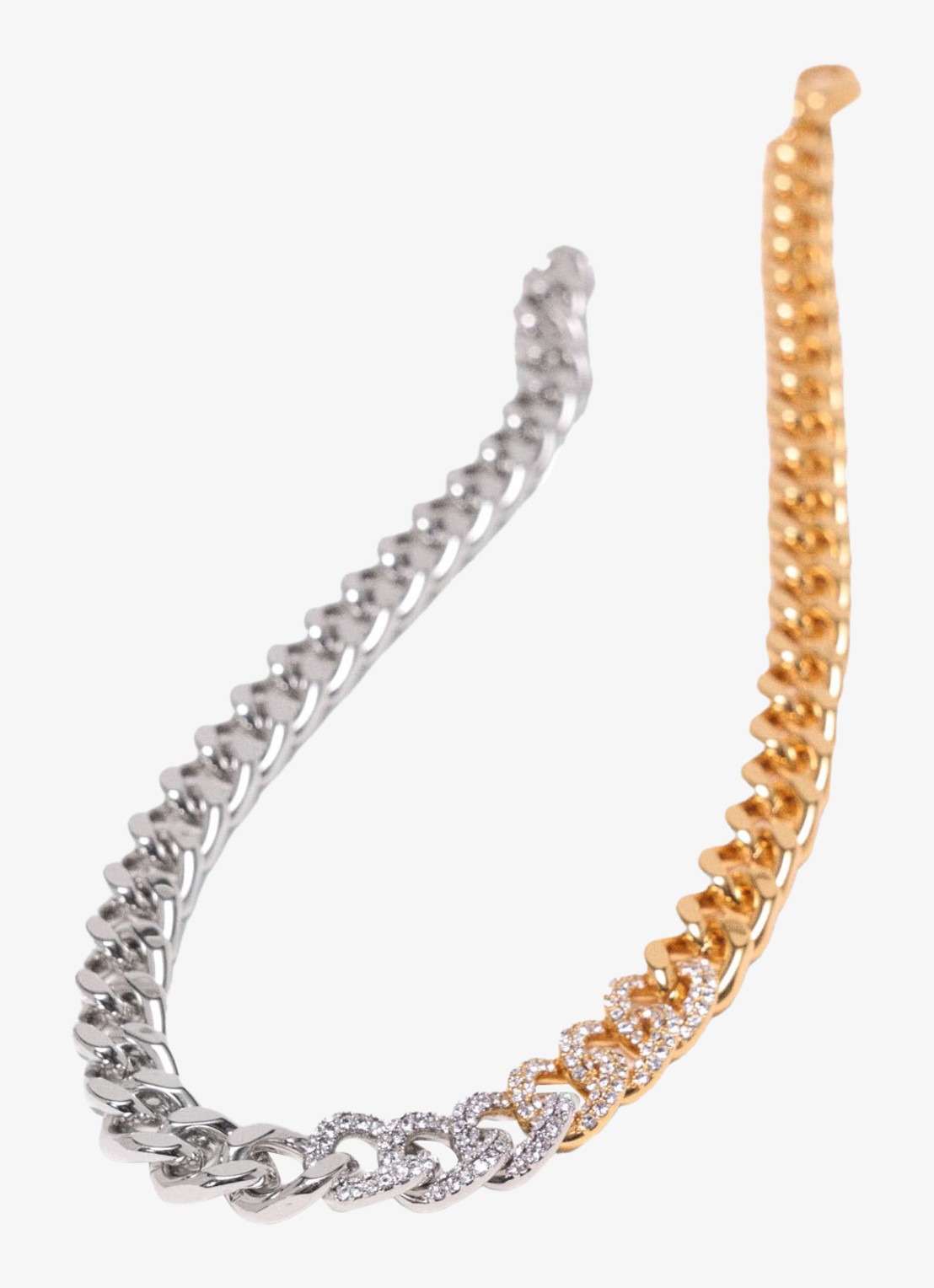 Maje Schakelketting met zirkonia - achterkant 5 multicolor