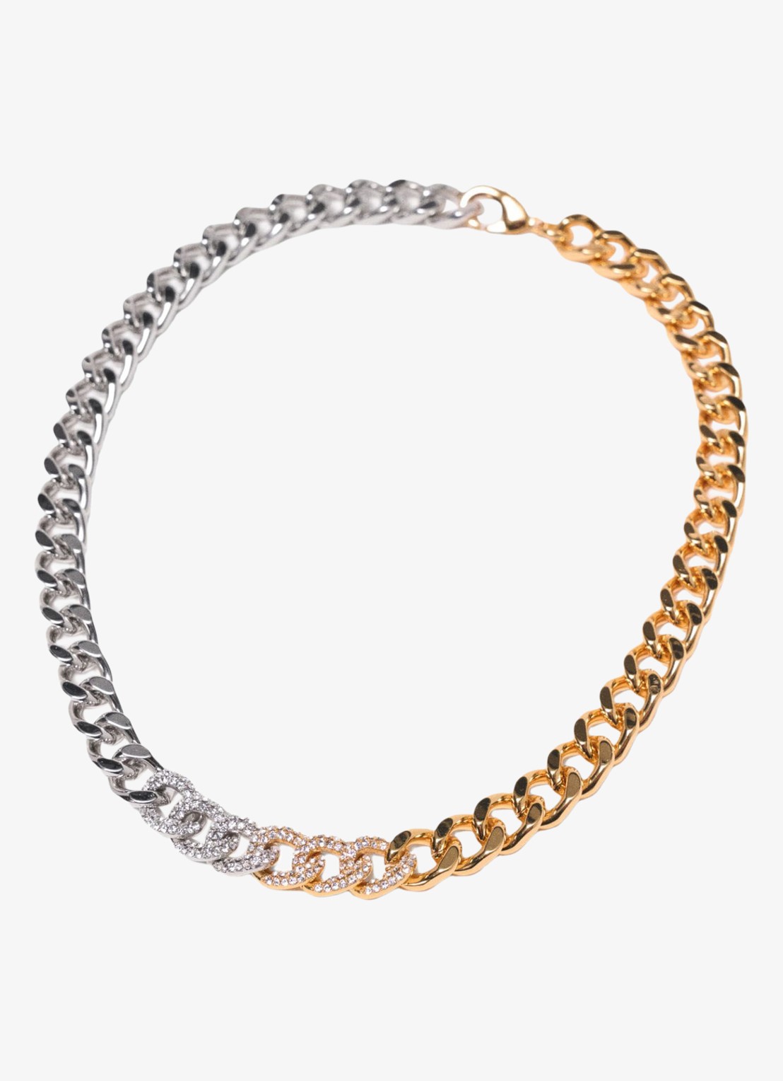 Maje Schakelketting met zirkonia - detail 2 multicolor