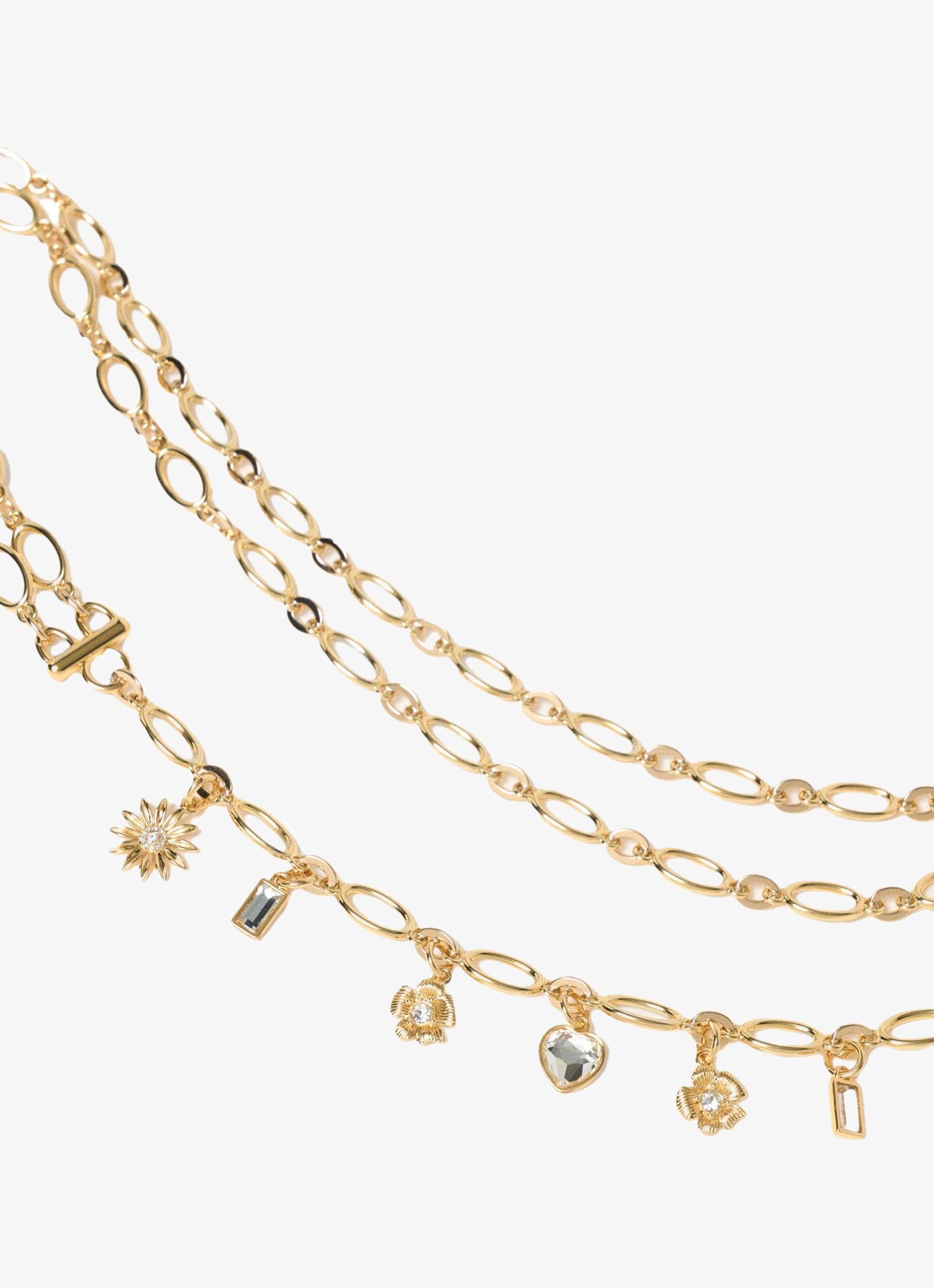 Maje Schakelriem met bedels - detail 4 goud