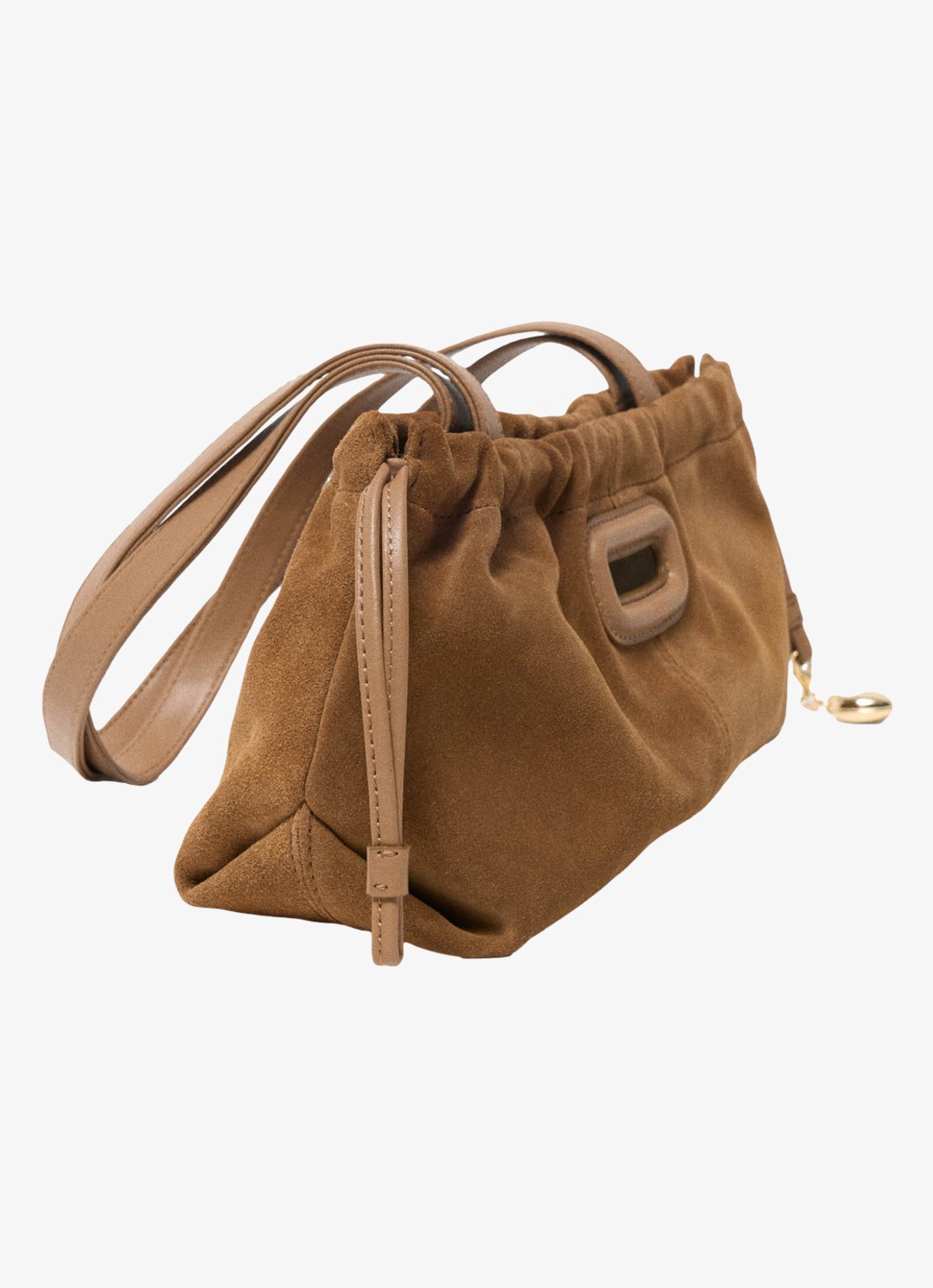 Maje Schoudertas met hanger - detail 4 camel