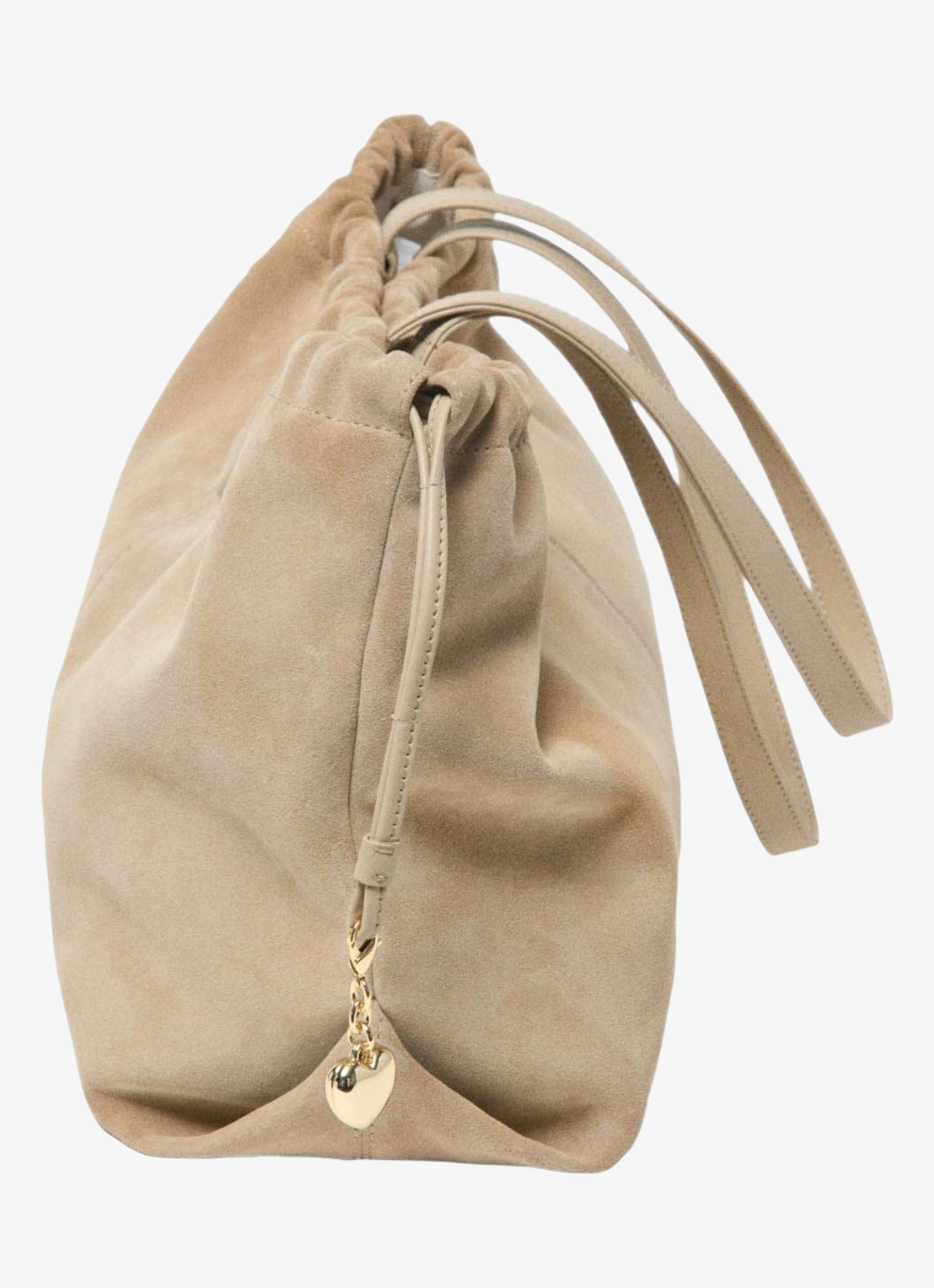 Maje Schoudertas van suède - detail 7 beige
