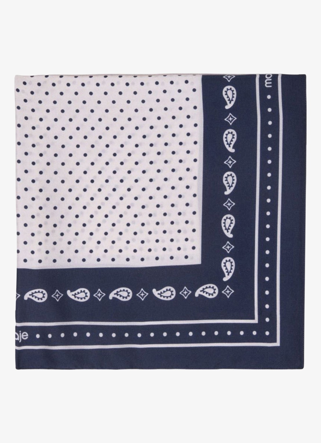 Maje Sjaal van zijde - voorkant donkerblauw