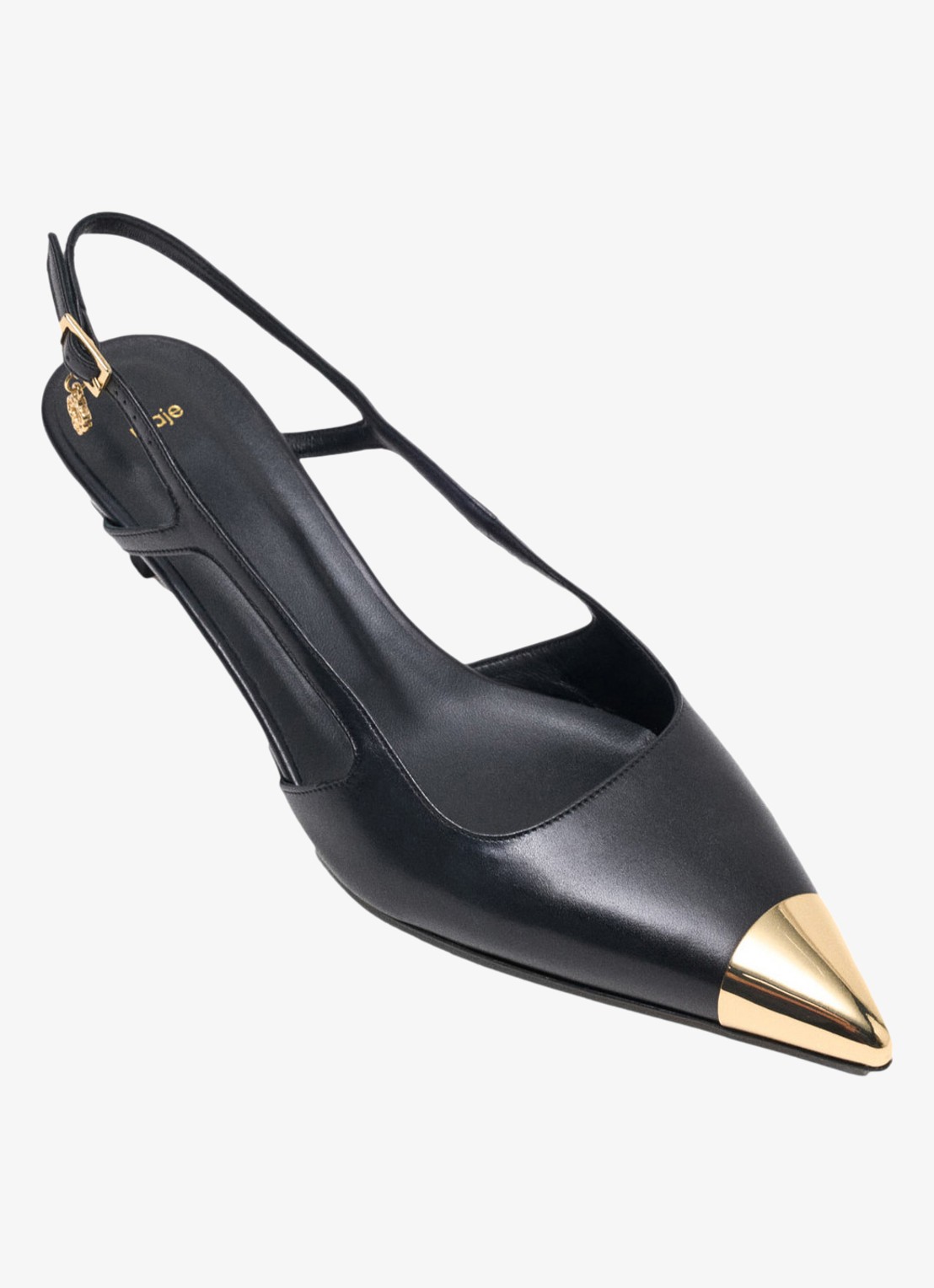 Maje Slingback van leer - detail 2 jeans