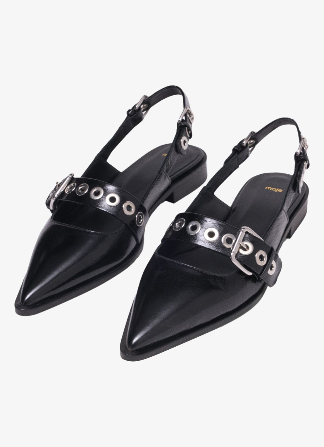 Maje Slingback van leer - achterkant 6 jeans