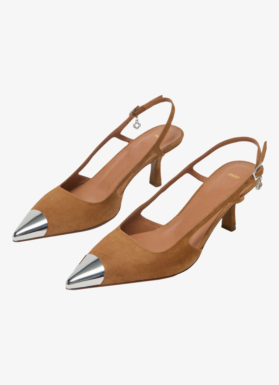 Maje Slingback van suède  - detail 4 camel