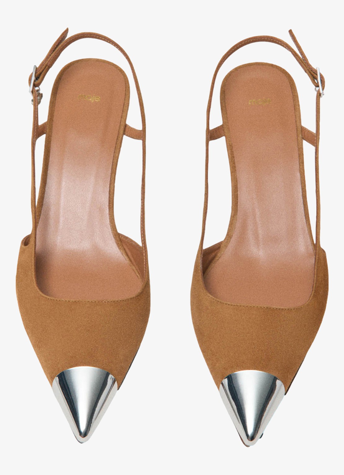 Maje Slingback van suède  - detail 7 camel