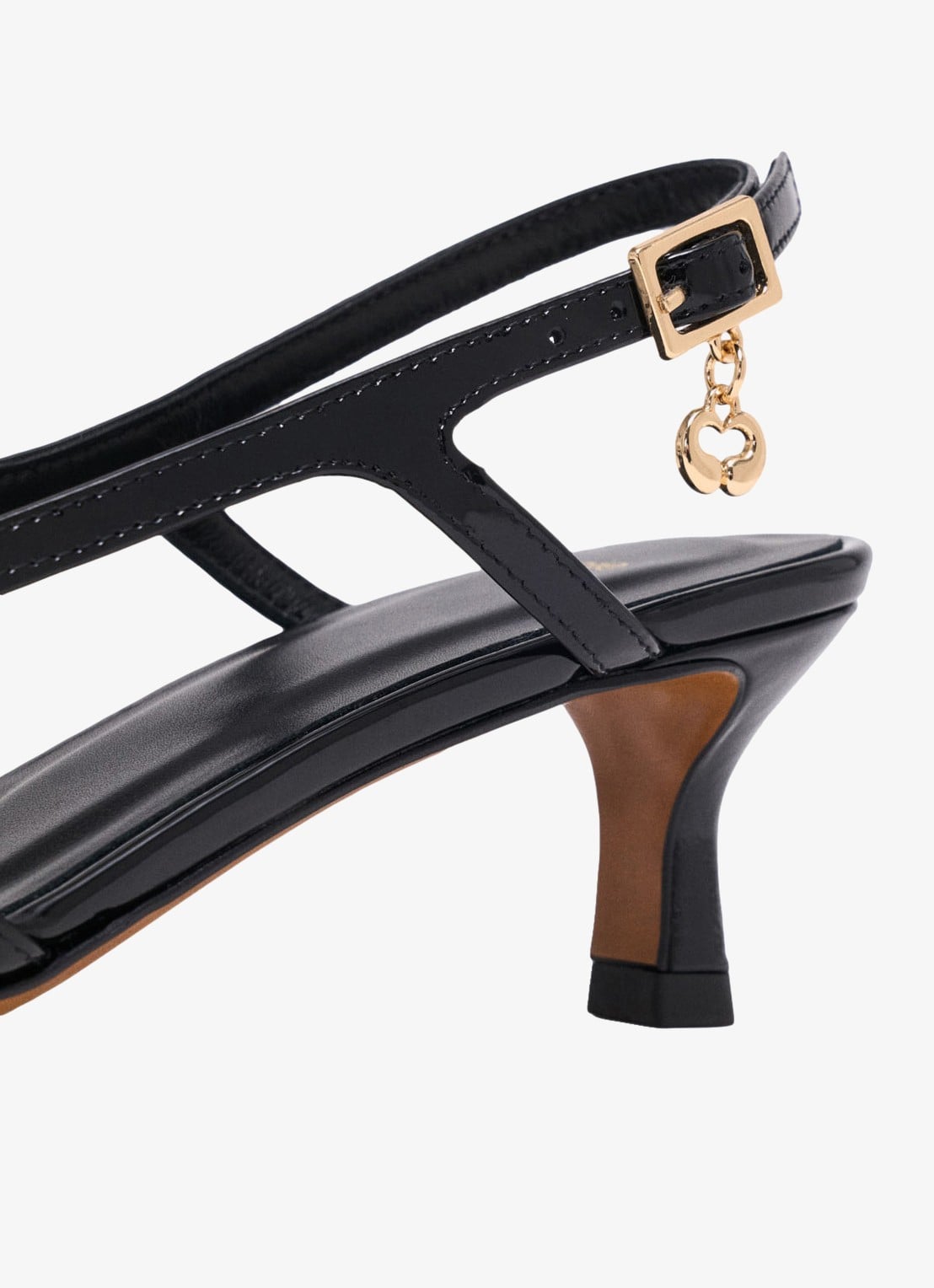 Maje Slingbacks van leer met mesh details - detail 2 jeans