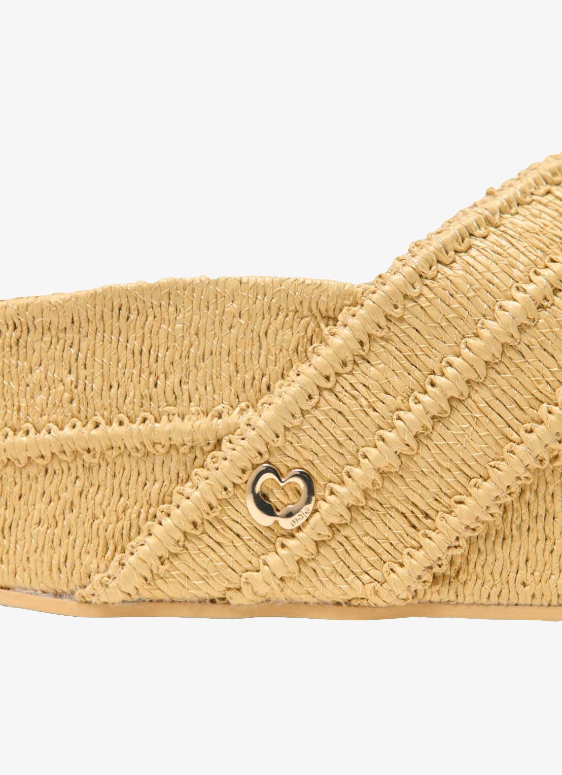 Maje Slipper met gevlochten detail en plateauzool - detail 5 beige