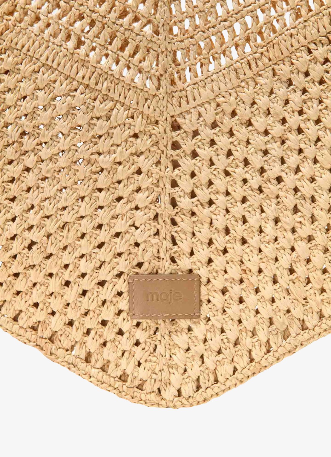 Maje Stephan City schoudertas met gevlochten detail - detail 3 beige