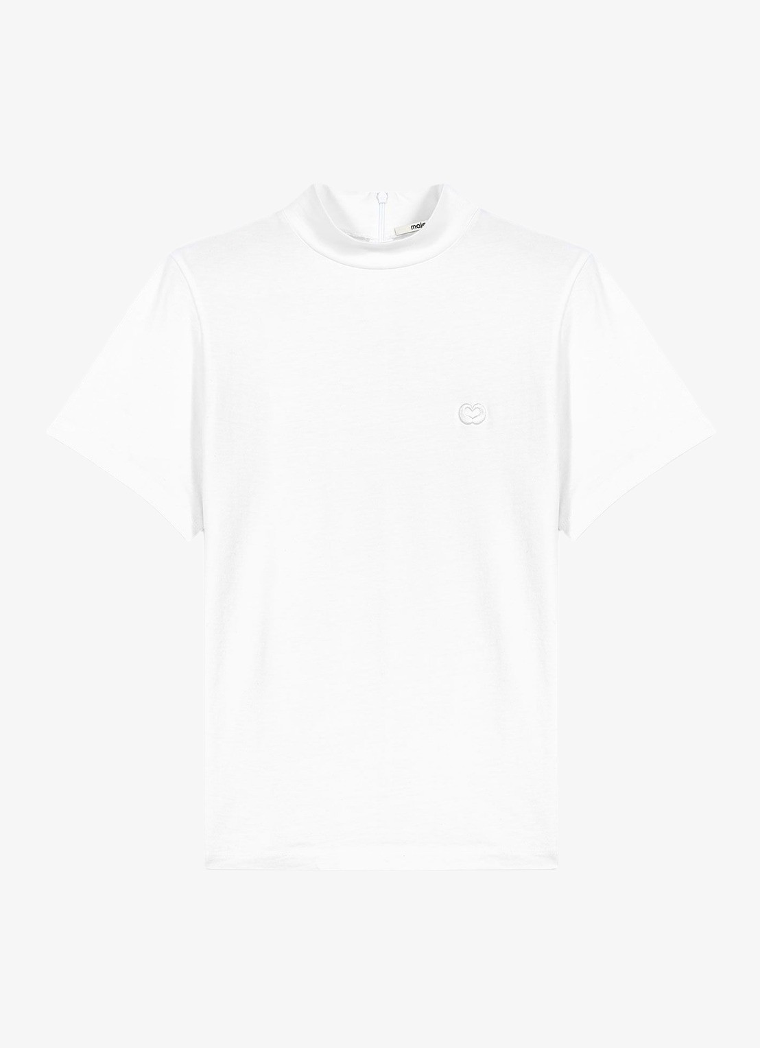 Maje T-shirt met borduring - voorkant white / wit