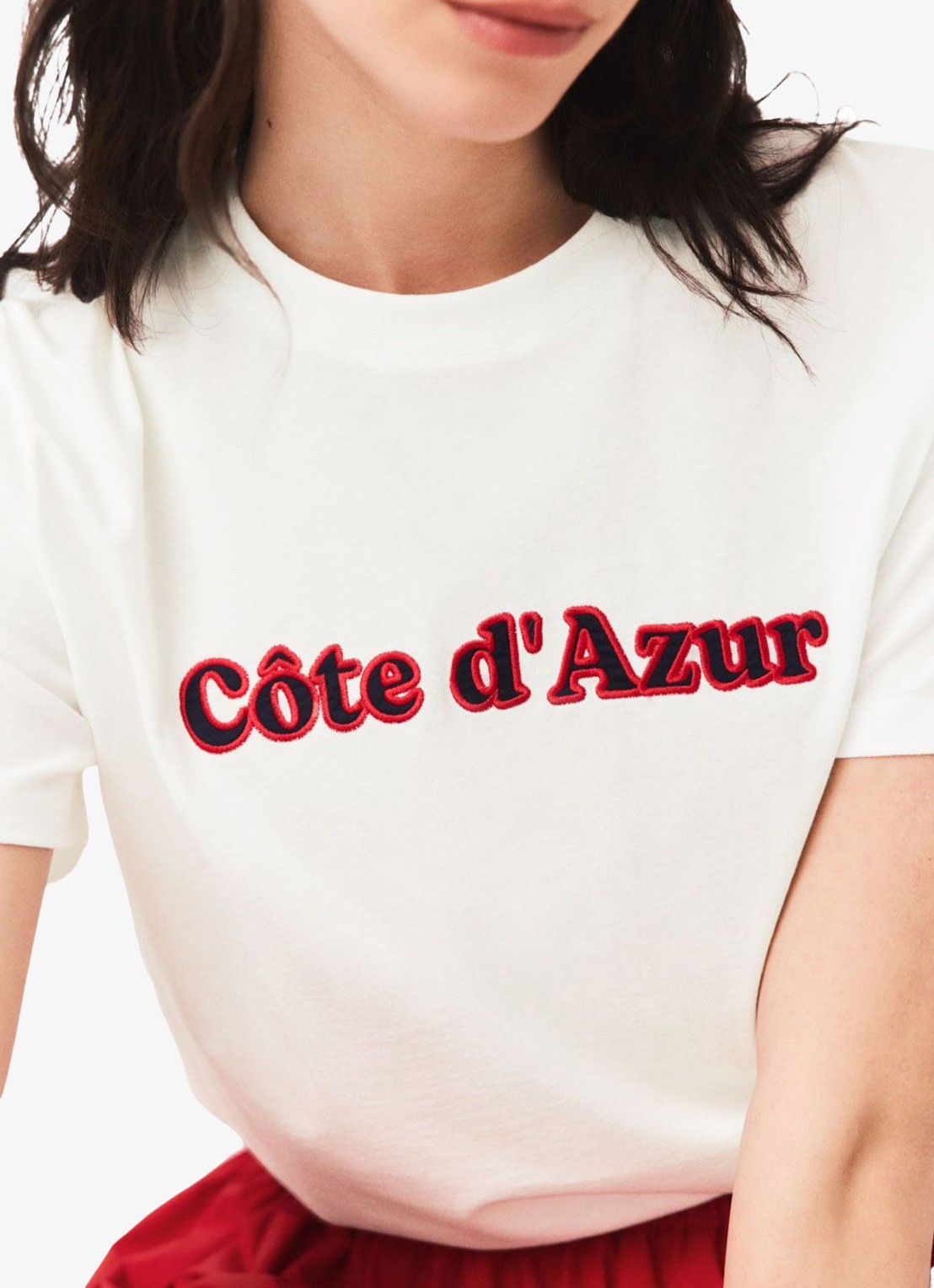 Maje T-shirt met borduring - detail 6 wit