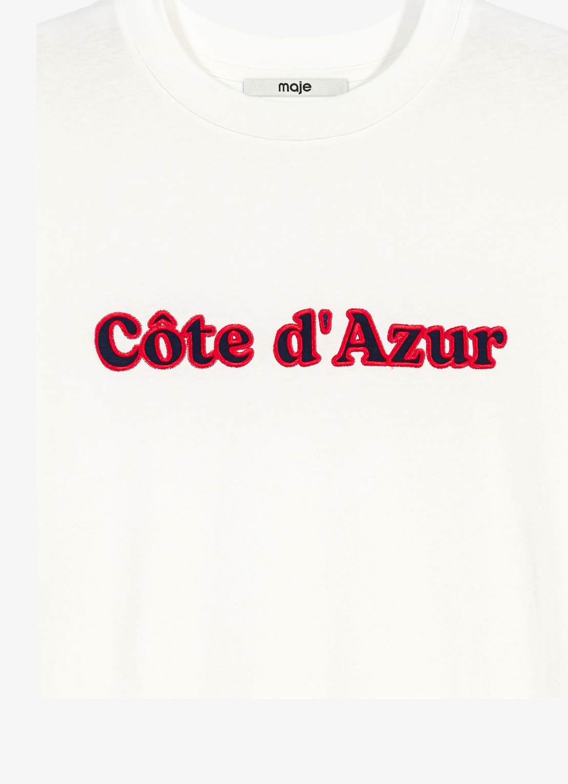 Maje T-shirt met borduring - detail 7 wit