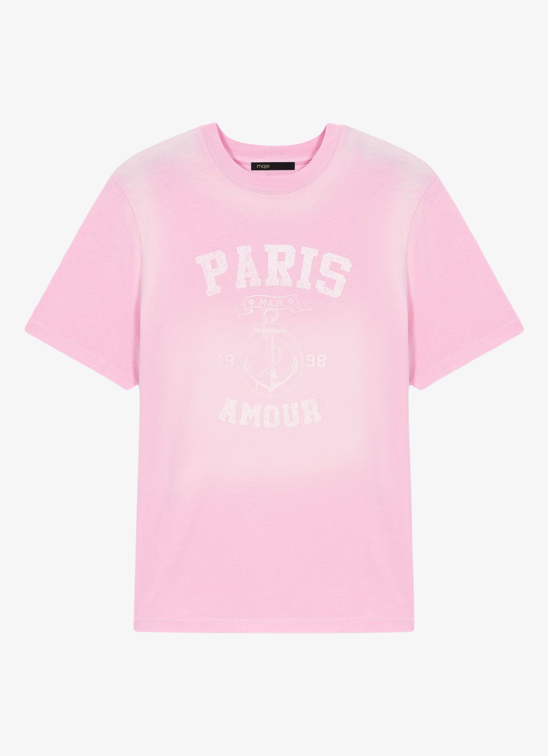 Maje T-shirt met print - voorkant roze