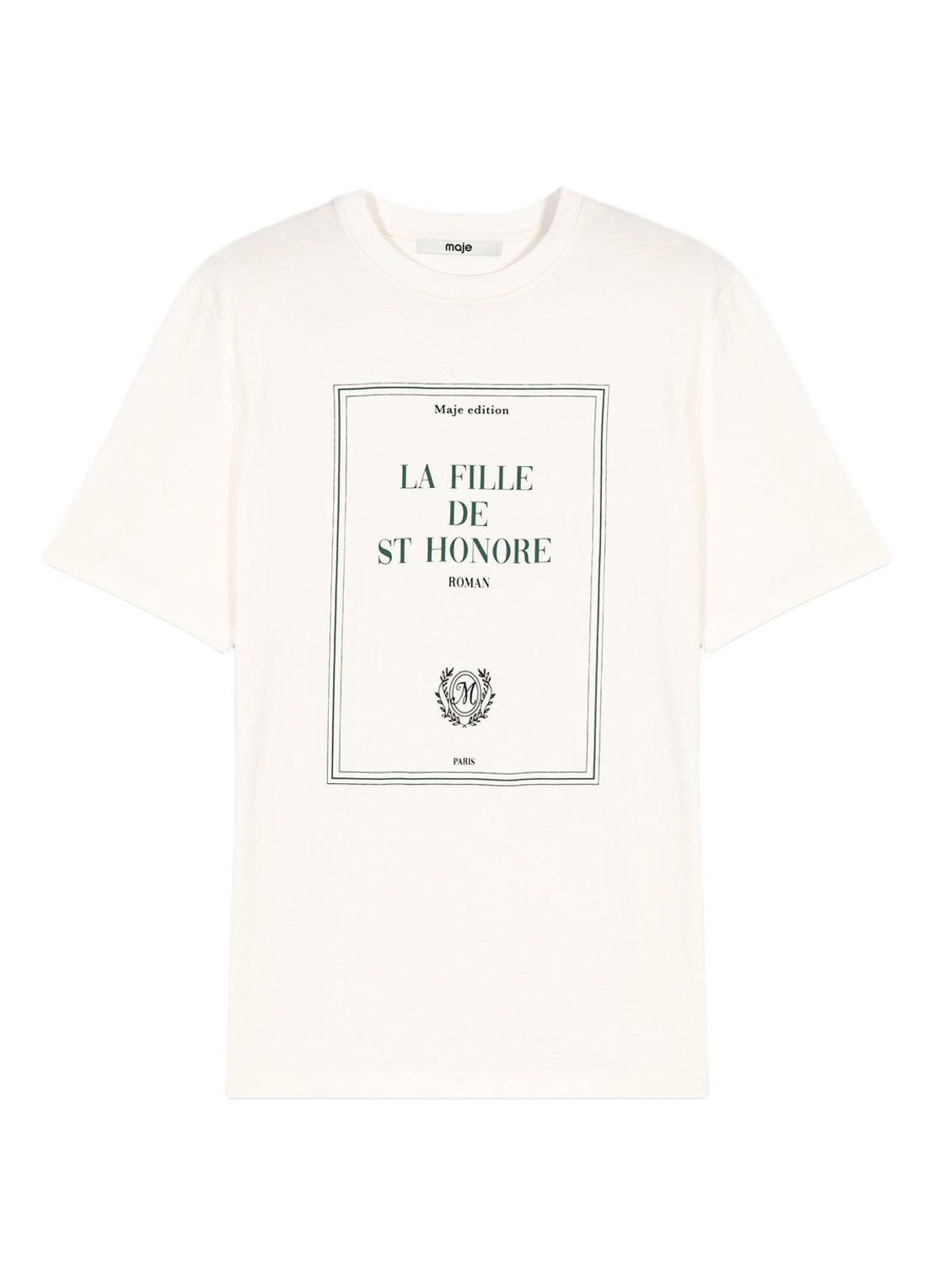 Maje T-shirt met print - voorkant 6 wit