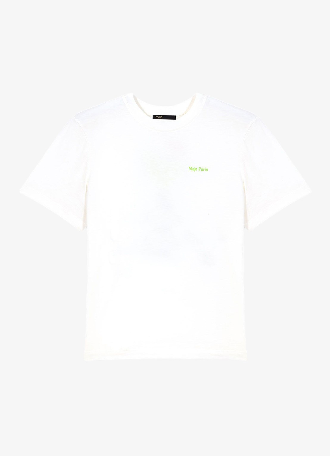 Maje Timocktaila T-shirt met logo- en backprint - voorkant 6 wit