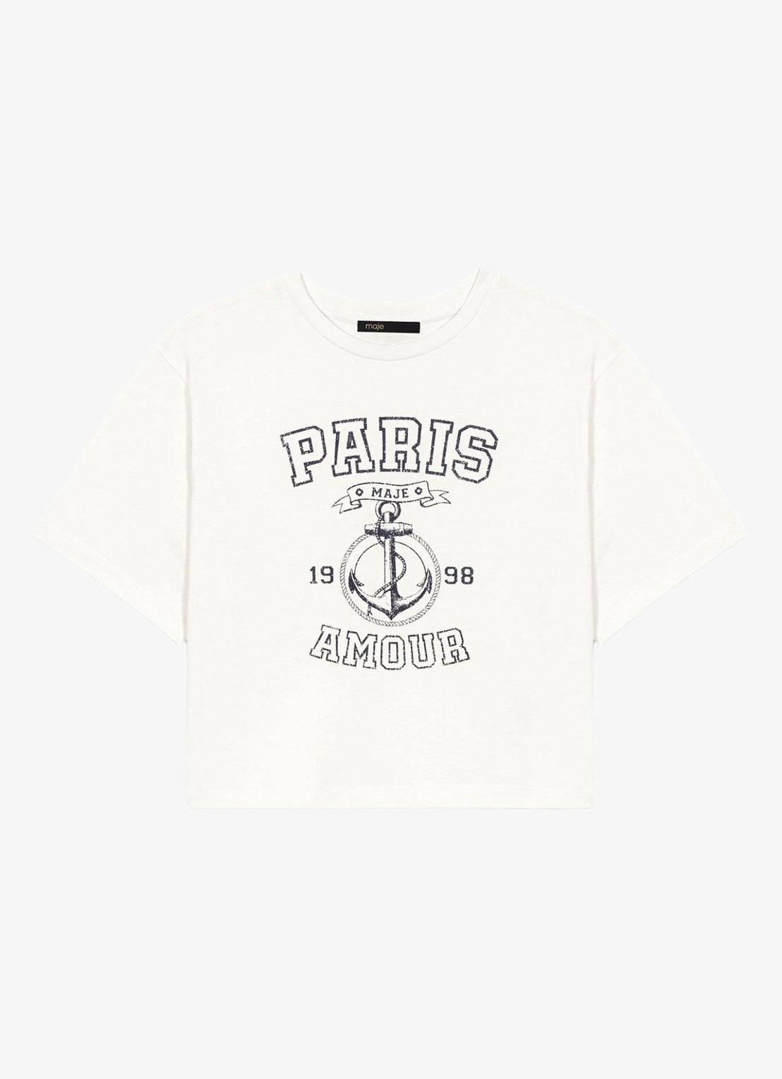 Maje Tink T-shirt met print - voorkant 2 wit