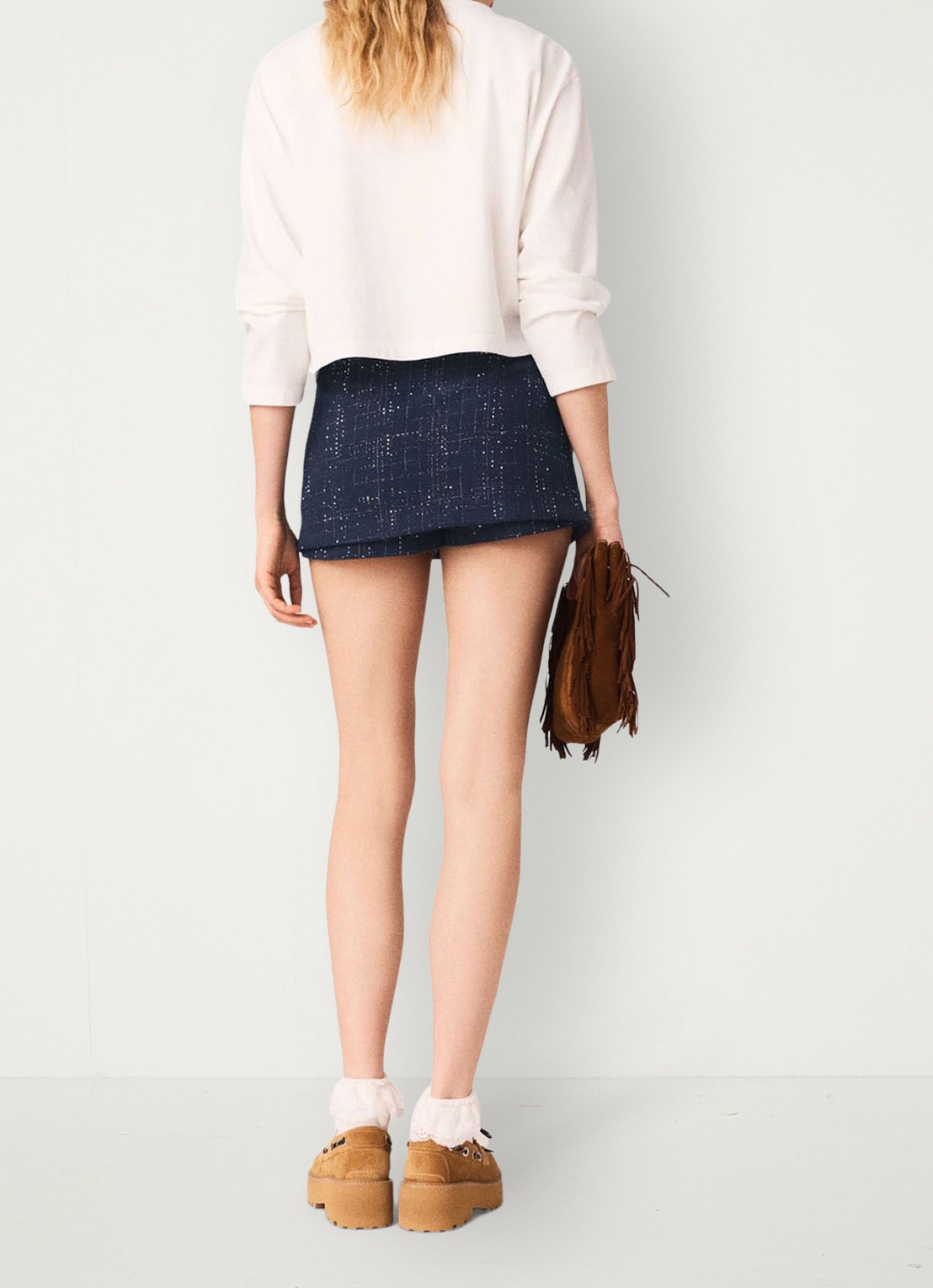 Maje Tiyacht longsleeve met print - achterkant wit