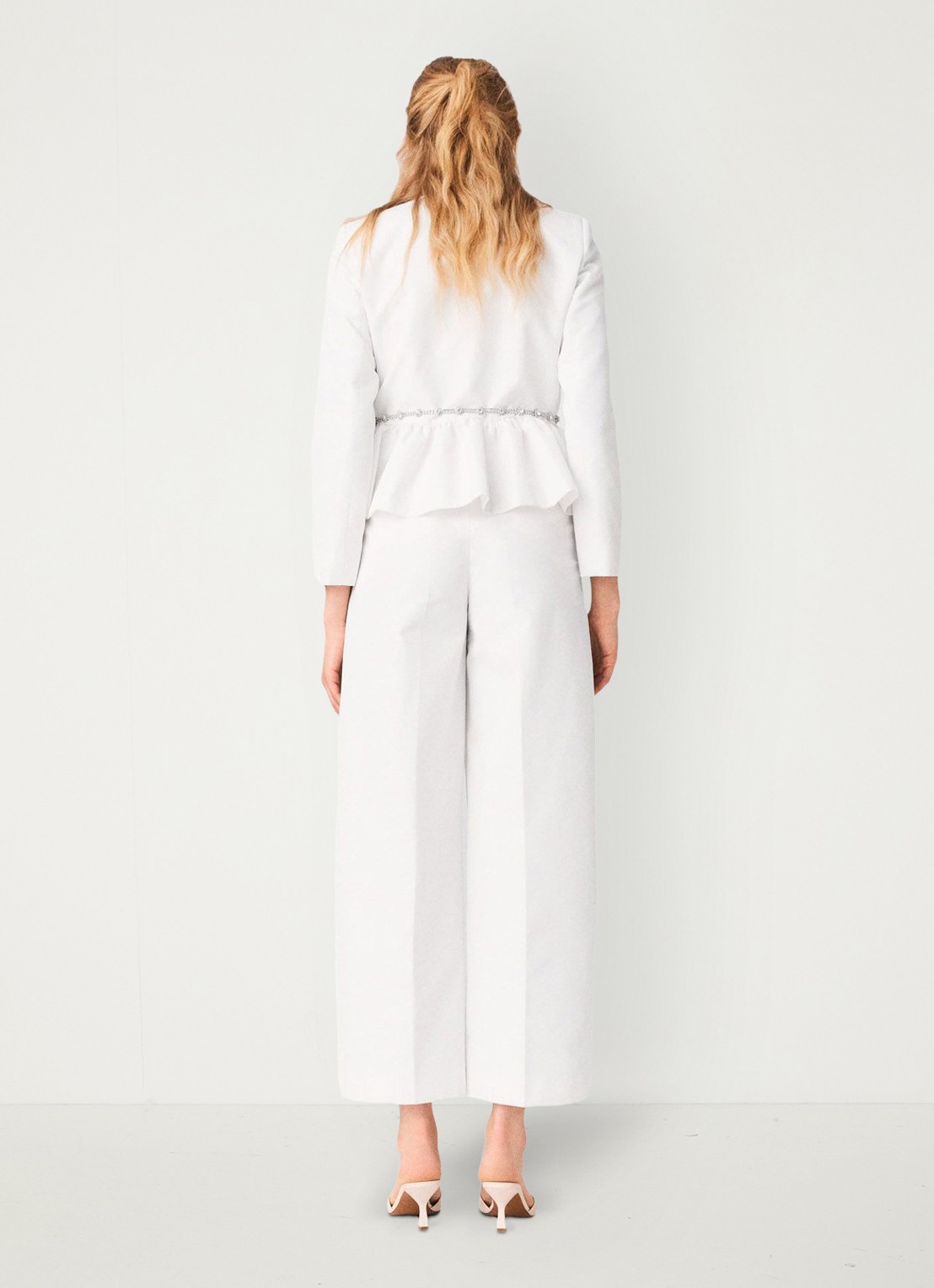 Maje Vipalace blazer met peplum  - achterkant wit