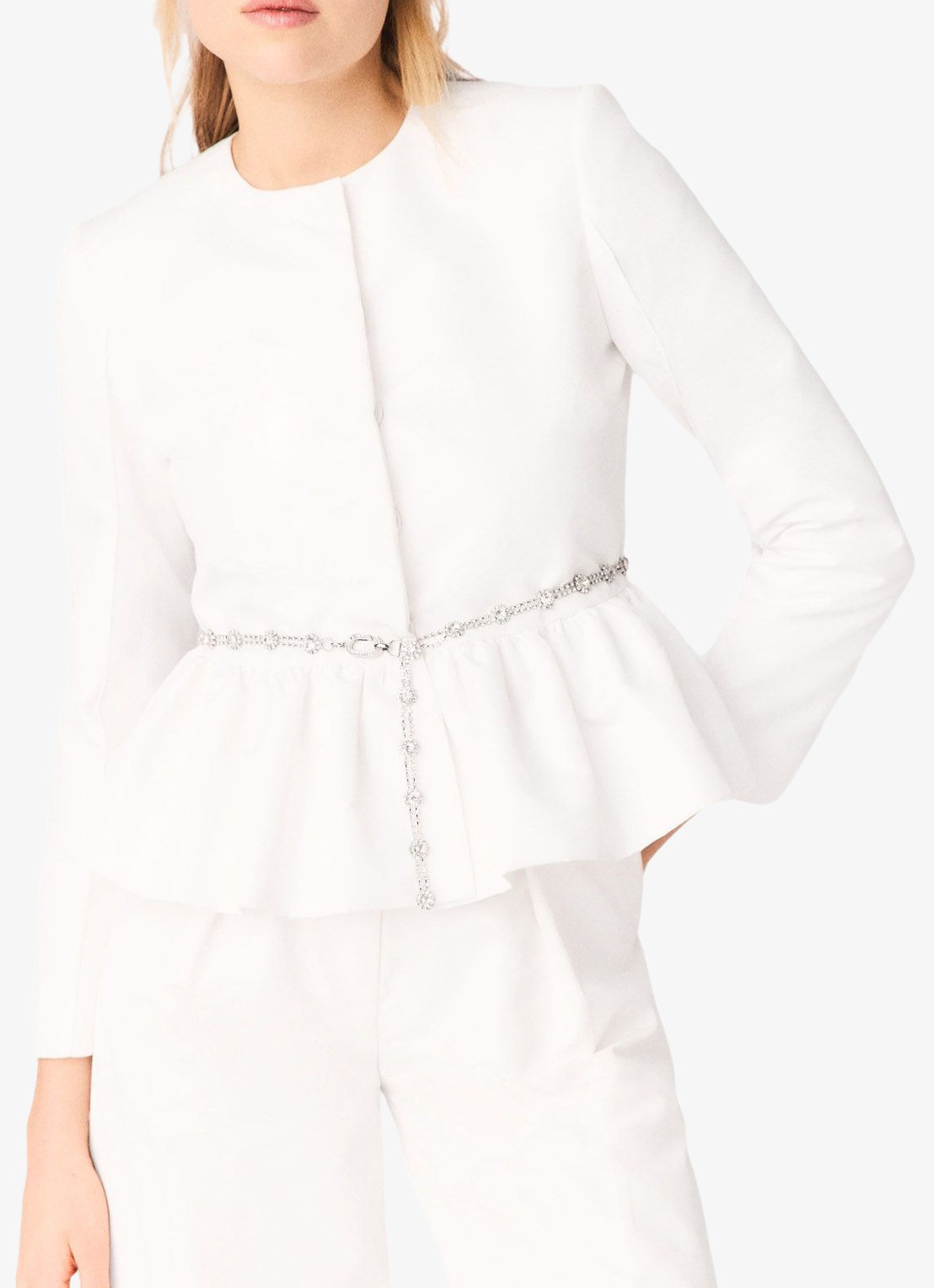 Maje Vipalace blazer met peplum  - detail 3 wit