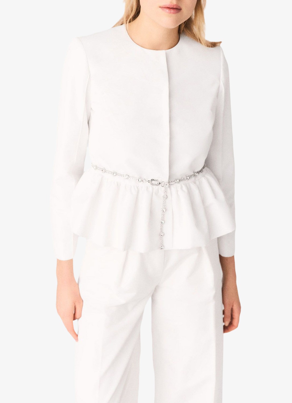 Maje Vipalace blazer met peplum  - detail 4 wit