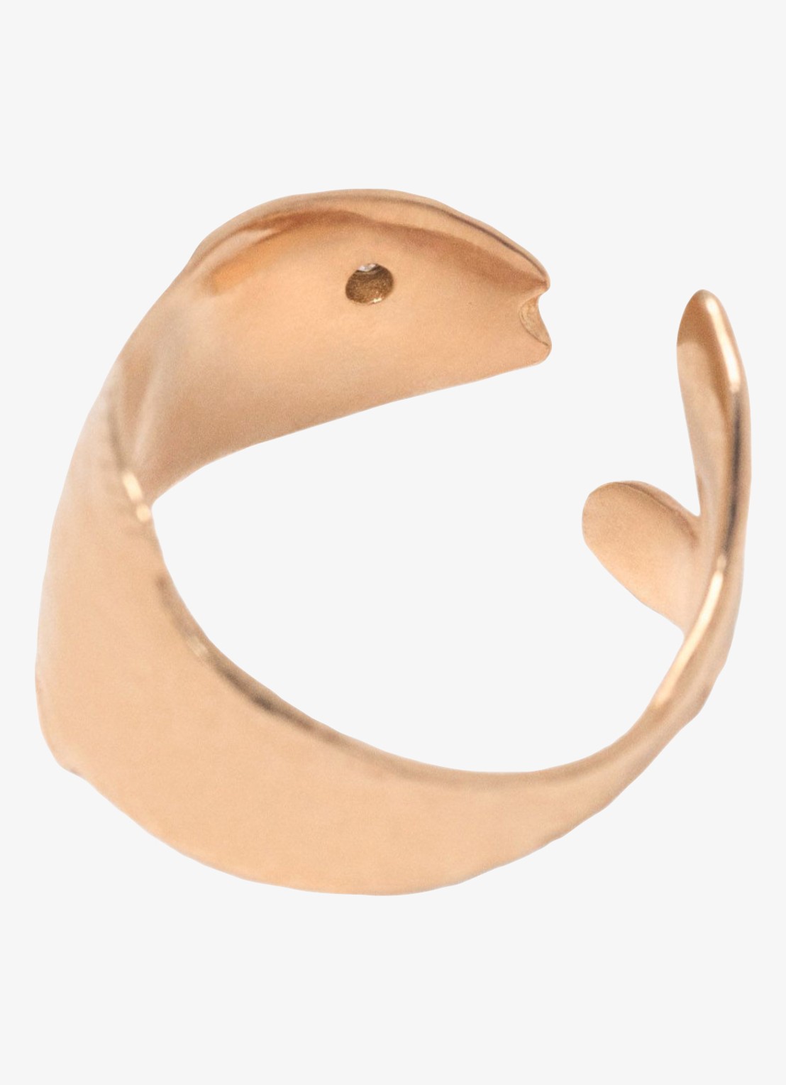 Maje Vis ring met strass - detail 2 goud