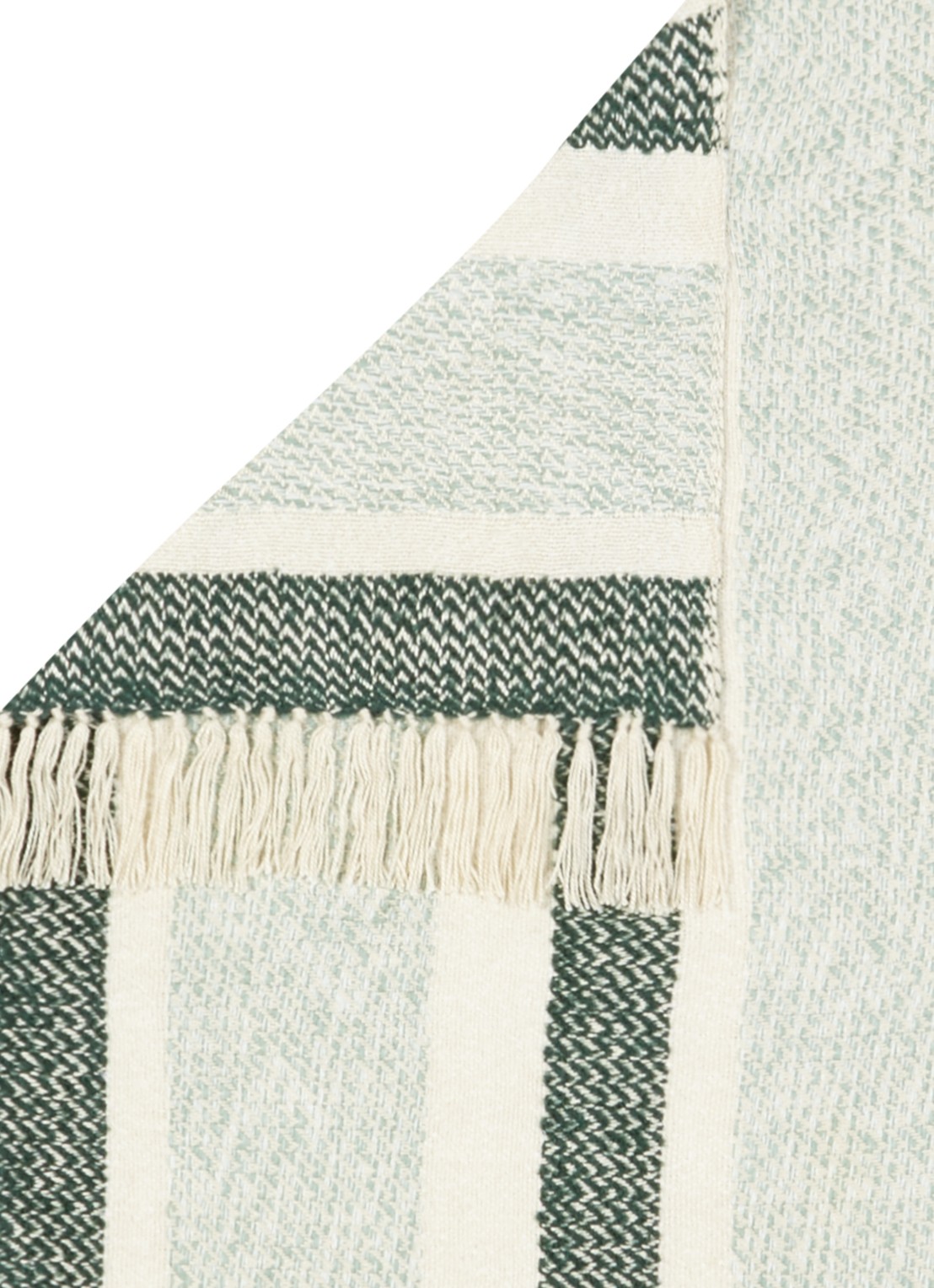 Malagoon Berber plaid in wolblend 150 x 125 cm - detail 3 groen