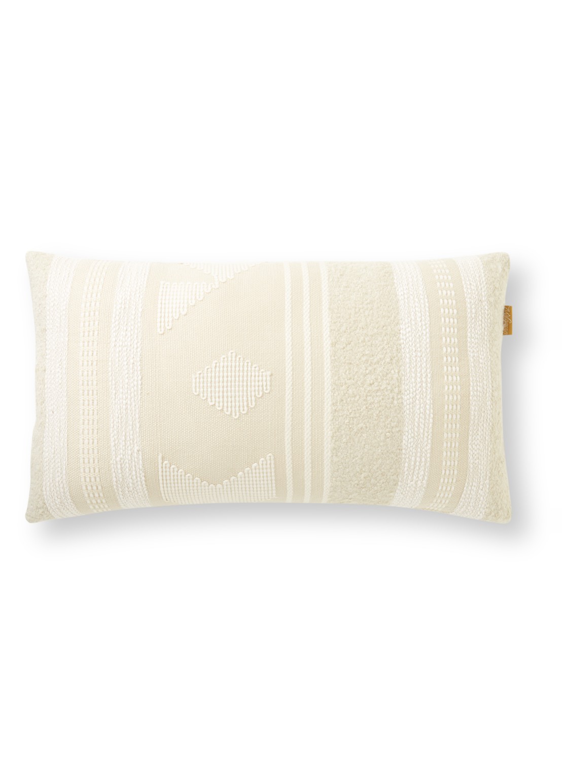 Malagoon Craft sierkussen 35 x 60 cm - voorkant 2 beige
