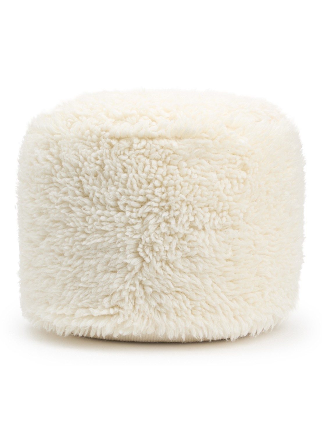 Malagoon Eboya Small poef 50 cm - voorkant gebroken wit