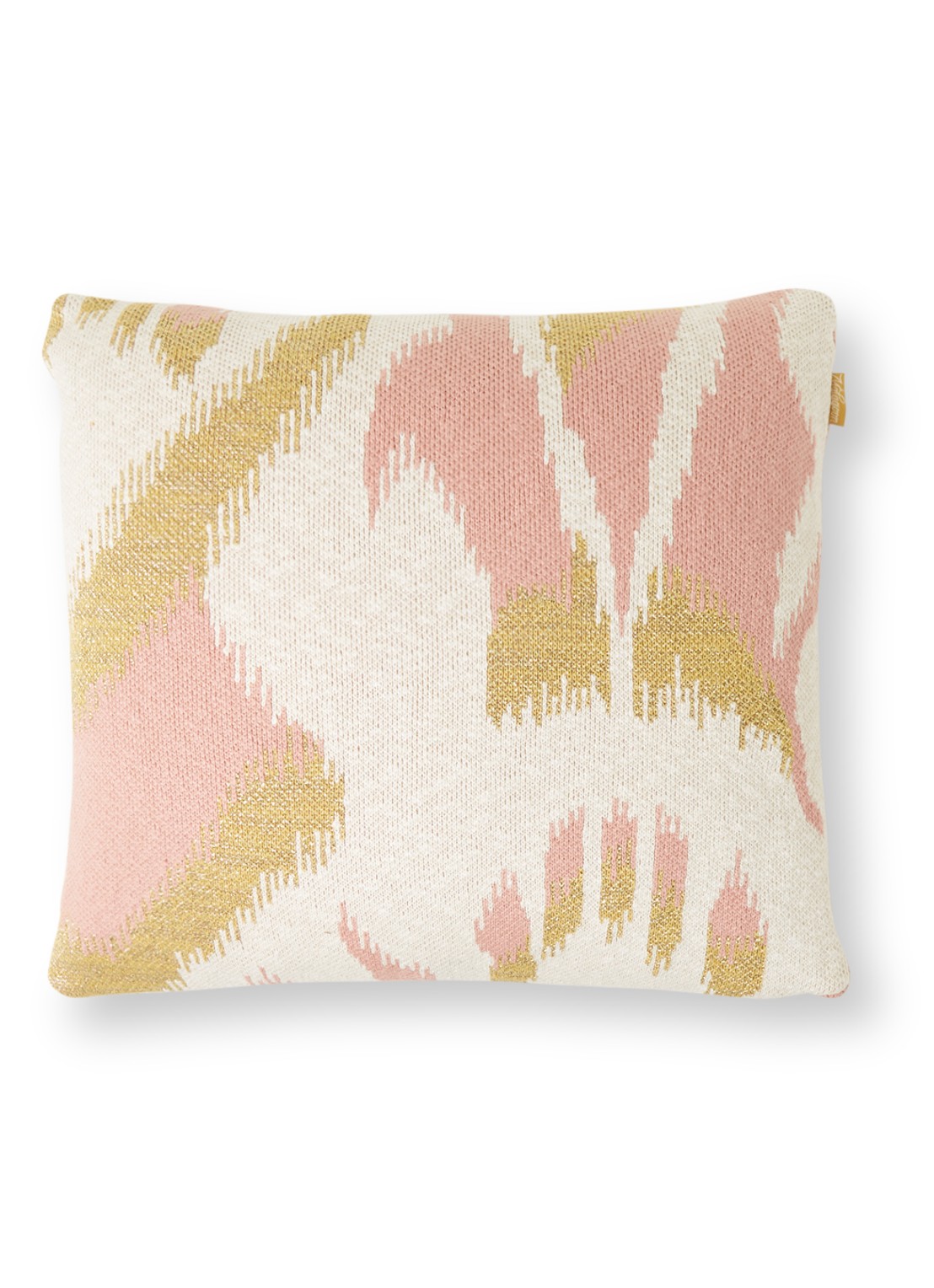 Malagoon Ikat sierkussen 50 x 50 cm - voorkant roze
