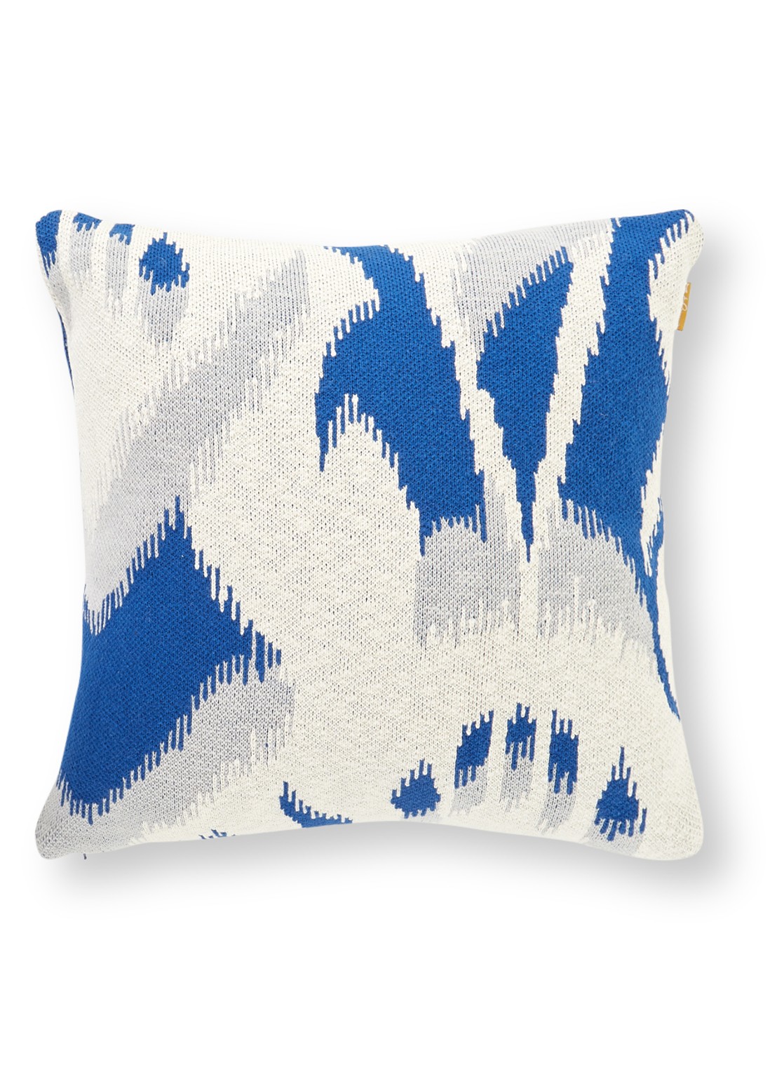 Malagoon Ikat sierkussen 50 x 50 cm  - voorkant kobaltblauw